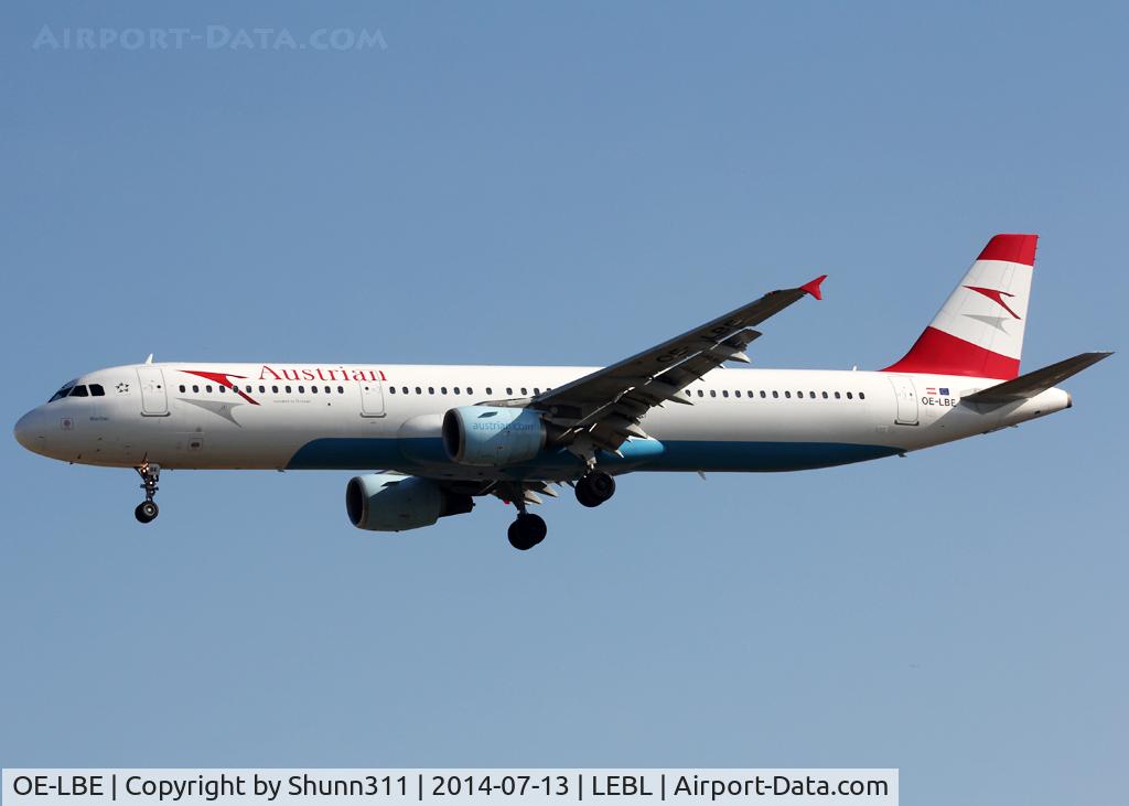 OE-LBE, 1998 Airbus A321-211 C/N 935, Landing rwy 25R