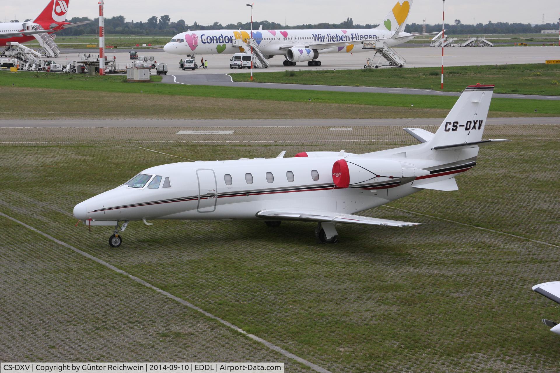 CS-DXV, 2008 Cessna 560 Citation XLS C/N 560-5782, Parked at DUS International Airport