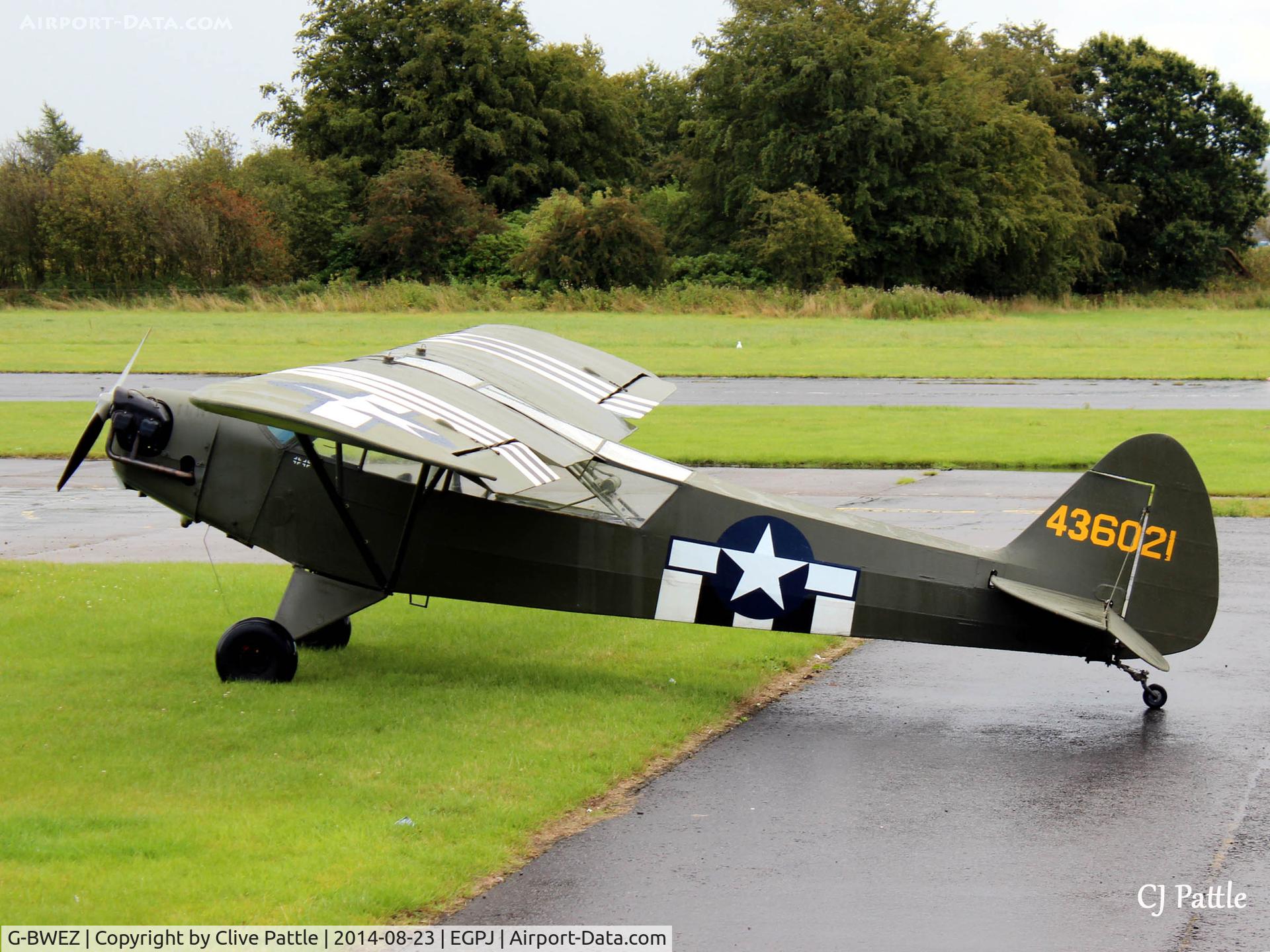 G-BWEZ, 1946 Piper J3C-65 Cub Cub C/N 6021, Pictured at the Fife Airport, Glenrothes.