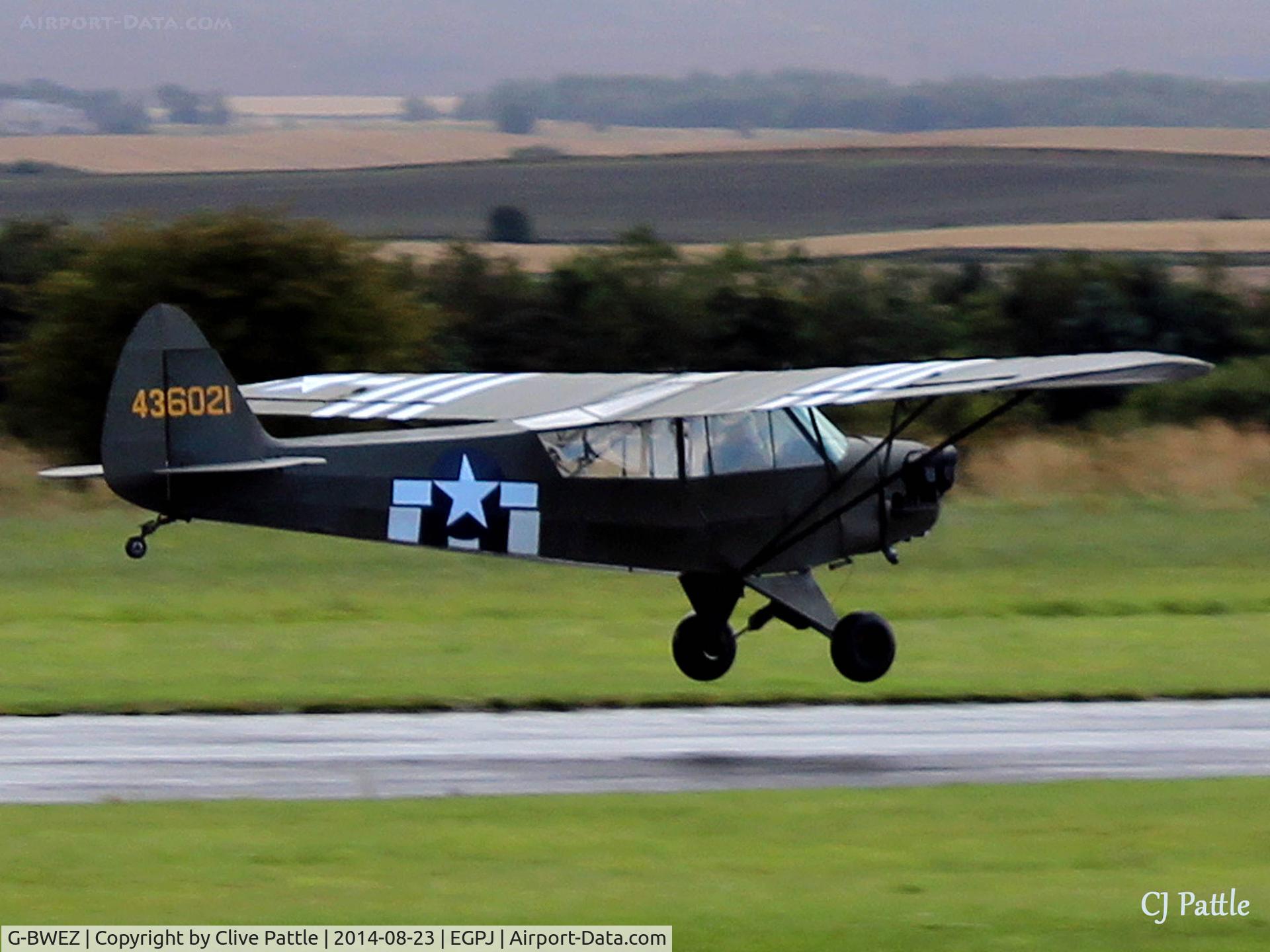 G-BWEZ, 1946 Piper J3C-65 Cub Cub C/N 6021, High speed departure from EGPJ