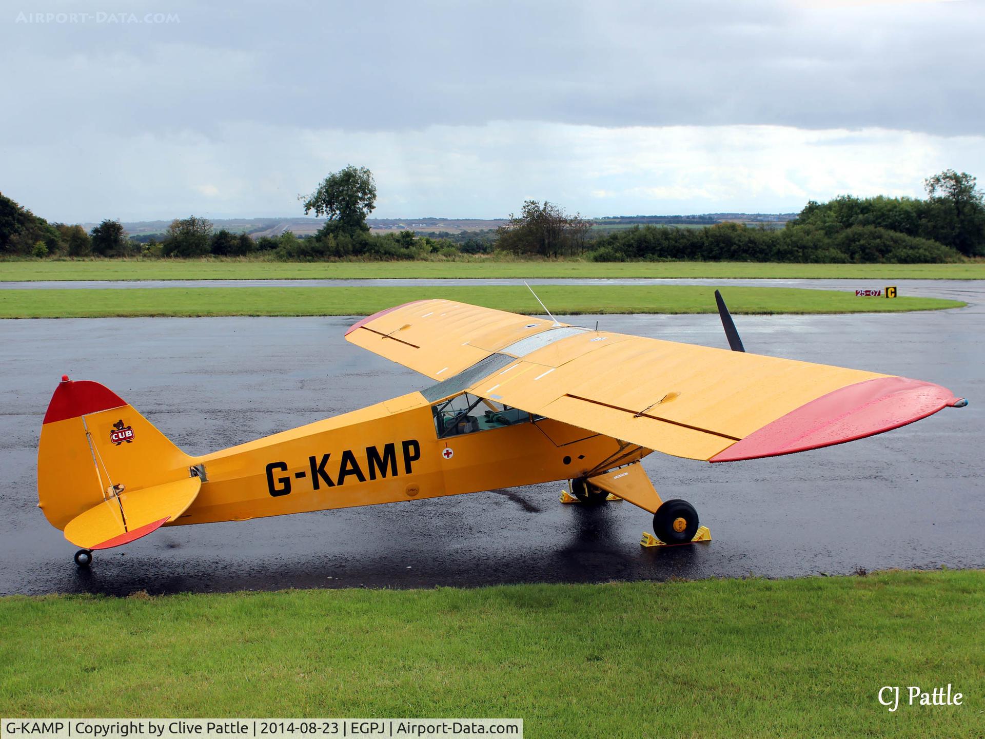 G-KAMP, 1954 Piper L-18C Super Cub (PA-18-95) C/N 18-3451, On apron at Glenrothes