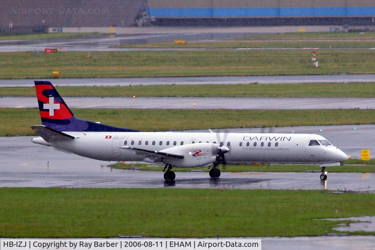 HB-IZJ, 1995 Saab 2000 C/N 2000-015, SAAB 2000 [015] (Darwin Airlines) Schiphol~PH 10/08/2006