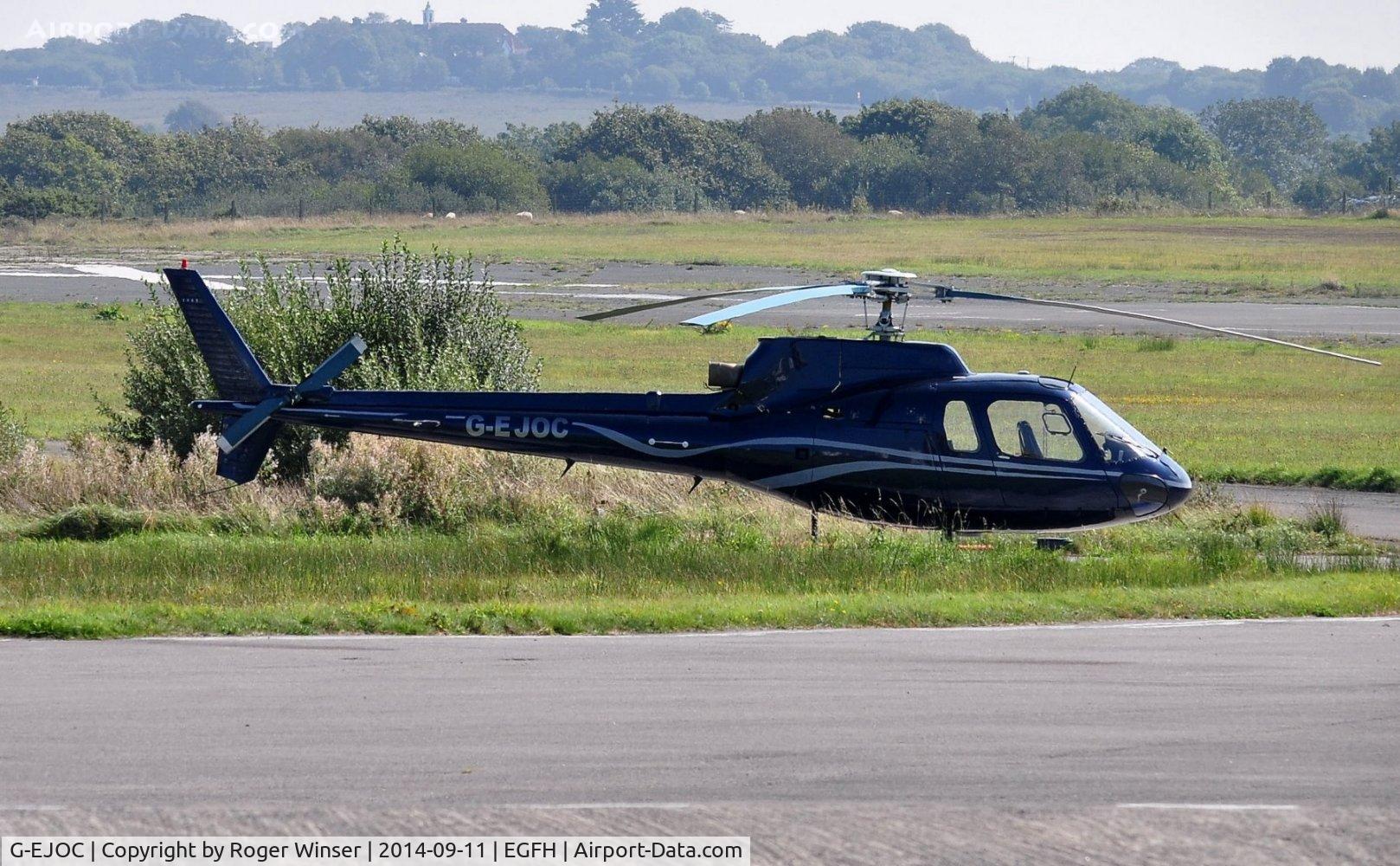 G-EJOC, 1981 Aerospatiale AS-350B Ecureuil C/N 1465, Visiting Ecureuil helicopter.