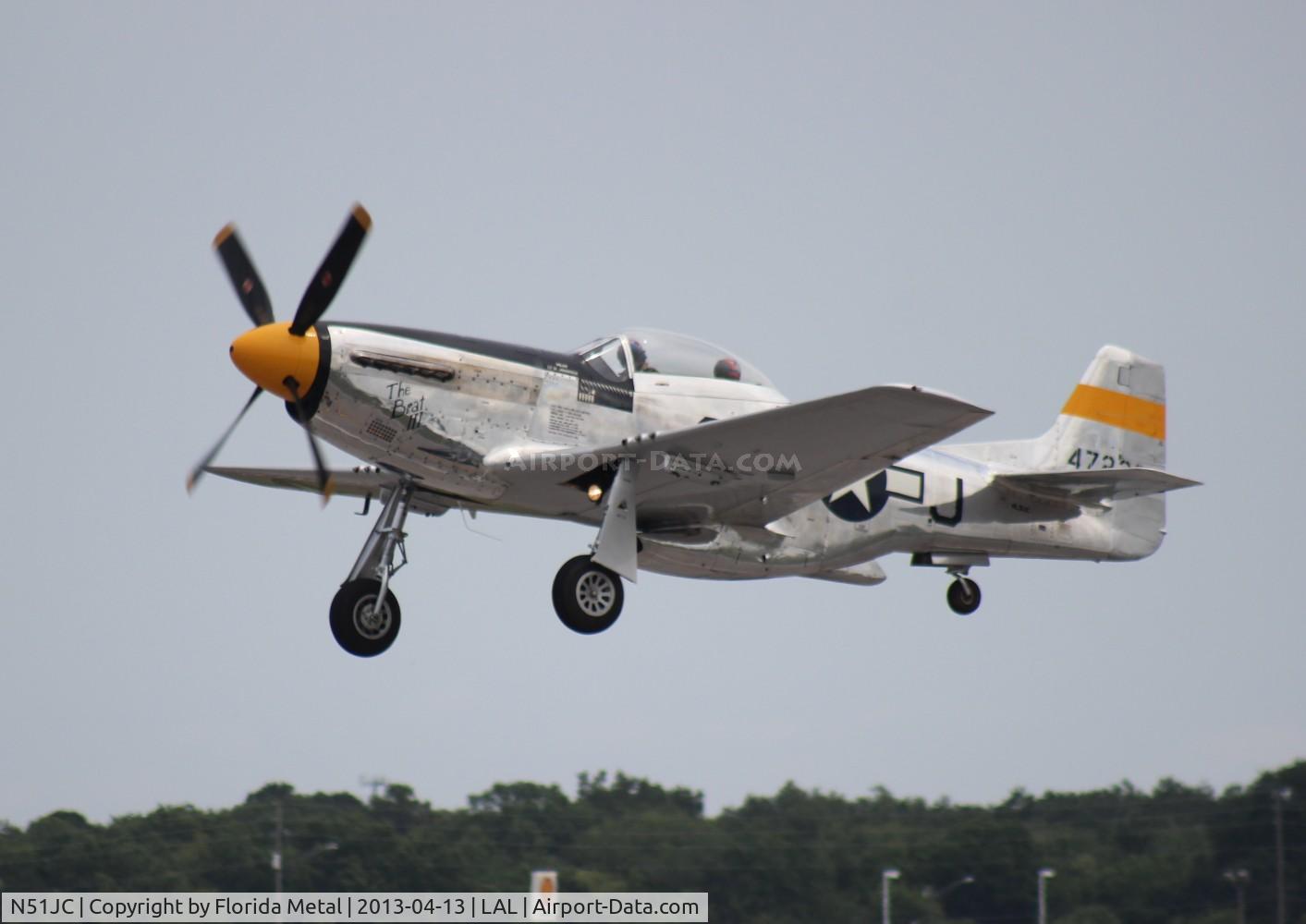 N51JC, 1944 North American P-51D Mustang C/N 122-38798, The Brat III P-51D