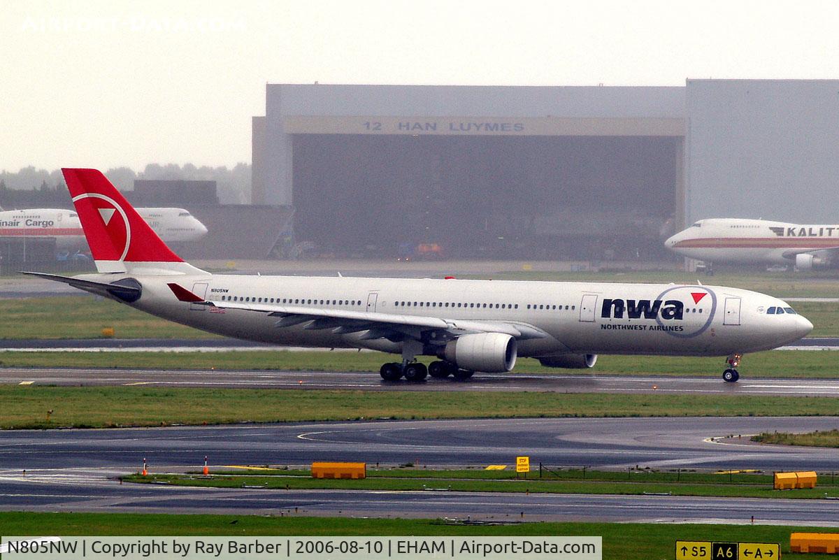 N805NW, 2003 Airbus A330-323 C/N 0552, Airbus A330-323X [552] (Northwest Airlines) Amsterdam-Schiphol~PH 10/08/2006