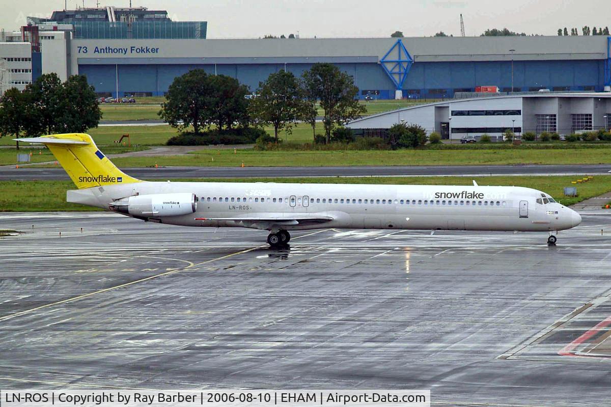 LN-ROS, 1986 McDonnell Douglas MD-83 (DC-9-83) C/N 49421, McDonnell-Douglas DC-9-82 [49421] (Snowflake/SAS) Amsterdam-Schiphol~PH 10/08/2006