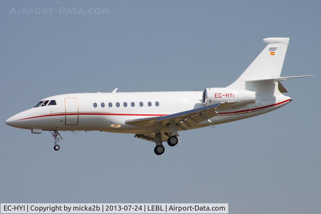 EC-HYI, Dassault Falcon 2000 C/N 150, Landing