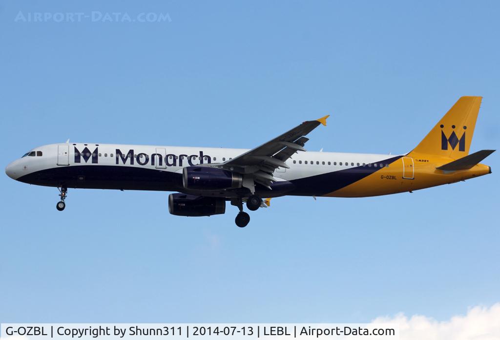 G-OZBL, 1998 Airbus A321-231 C/N 864, Landing rwy 25R in n/c