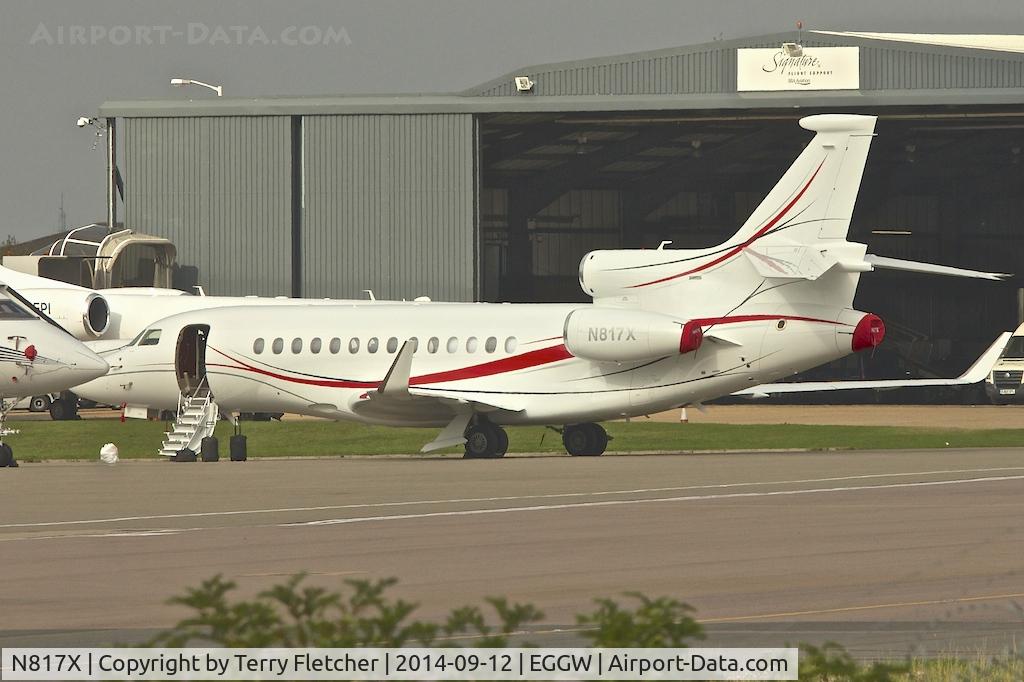 N817X, 2013 Dassault Falcon 7X C/N 208, The second Falcon 7X to wear this registration - seen at Luton in 2014
