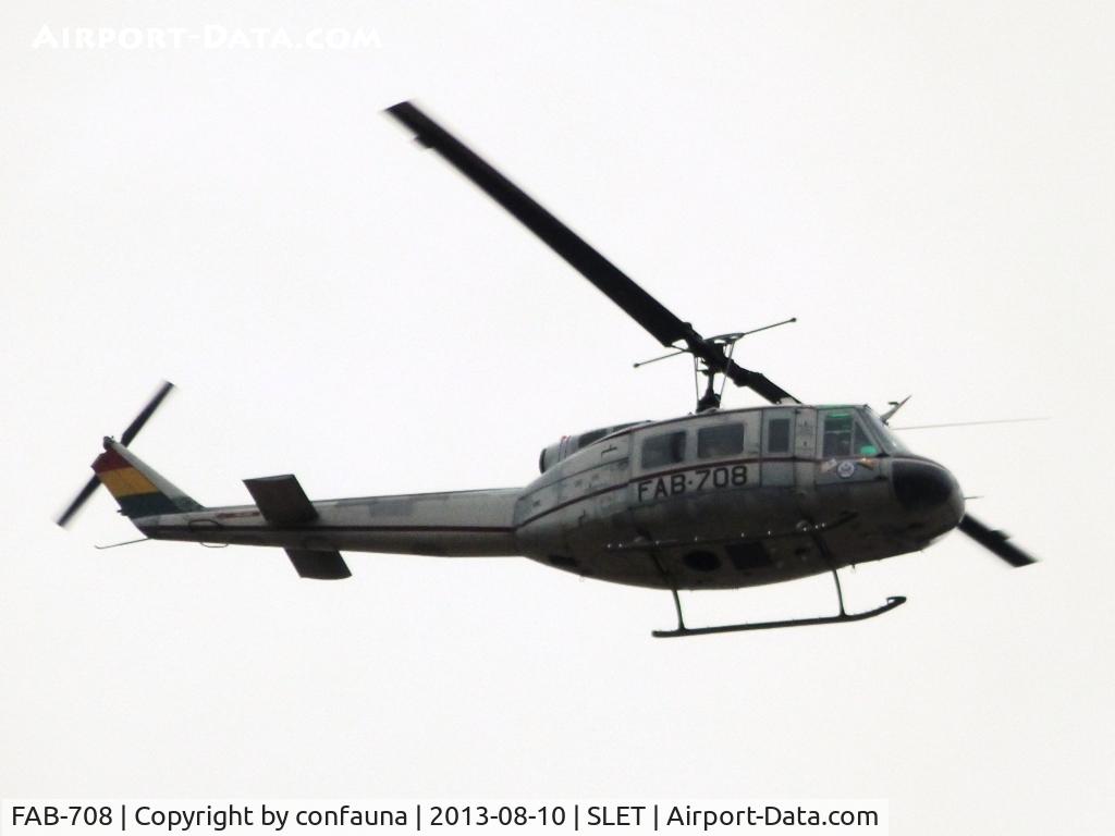 FAB-708, 1964 Bell UH-1H Iroquois C/N 4284, returning to El Trompillo