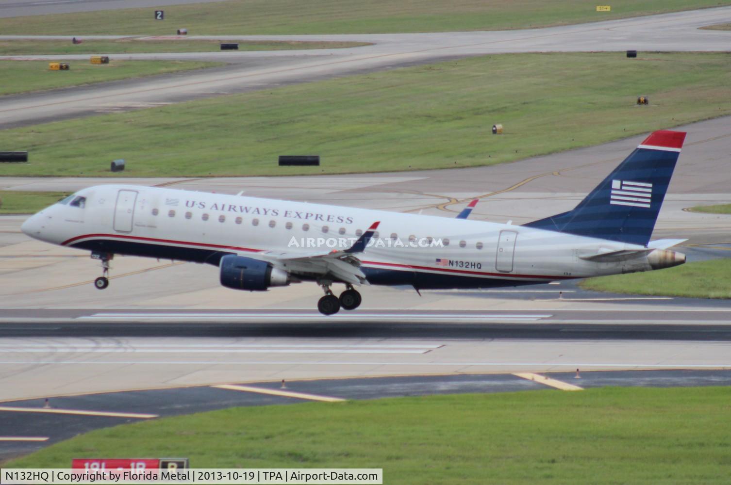 N132HQ, 2008 Embraer 175LR (ERJ-170-200LR) C/N 17000216, US Airways E175
