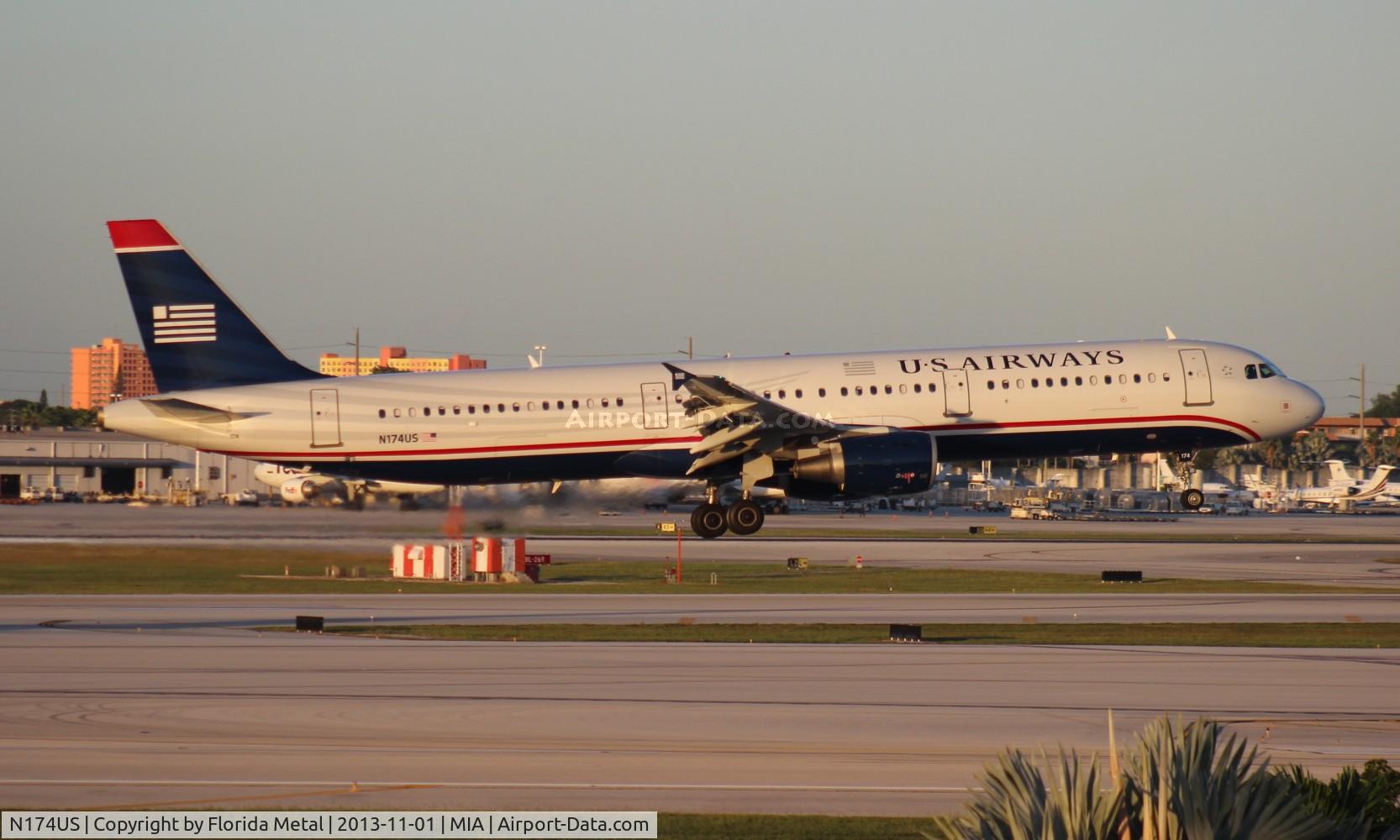 N174US, 2001 Airbus A321-211 C/N 1492, US Airways A321