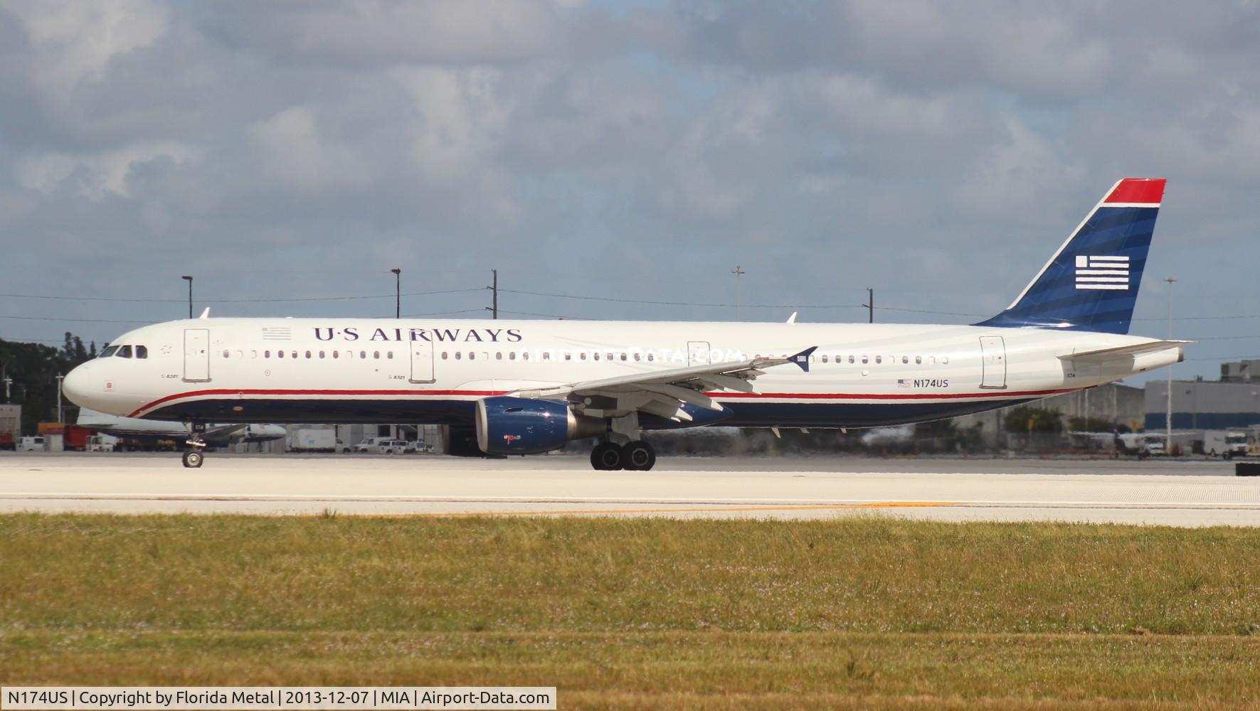 N174US, 2001 Airbus A321-211 C/N 1492, US Airways A321