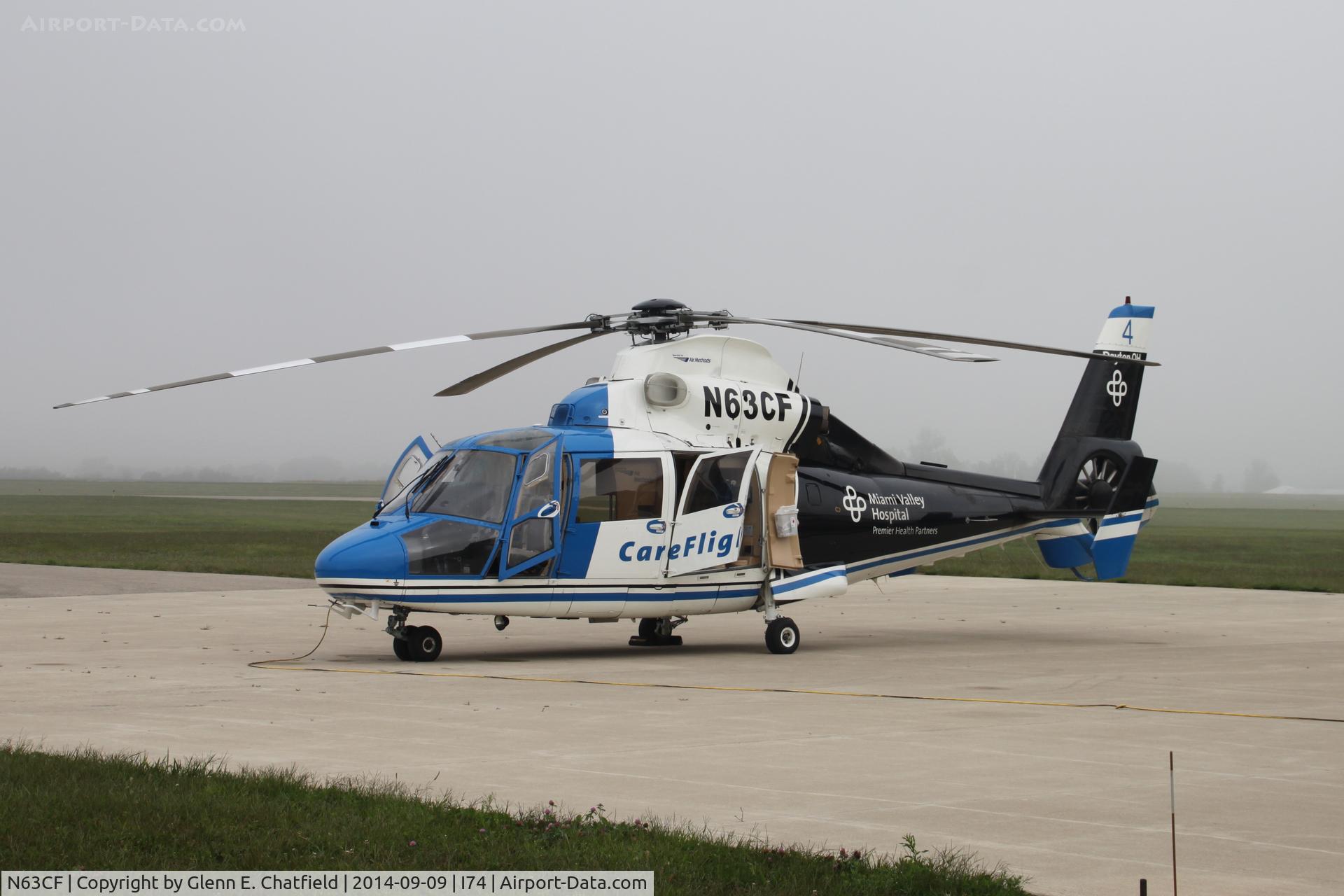 N63CF, 1983 Aerospatiale SA-365N-1 Dauphin 2 C/N 6068, On a very foggy morning!