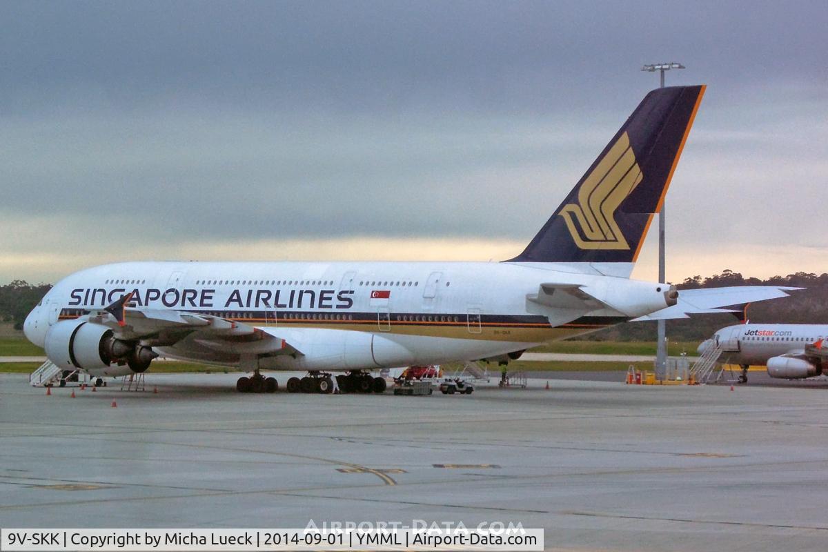 9V-SKK, 2009 Airbus A380-841 C/N 051, At Tullamarine