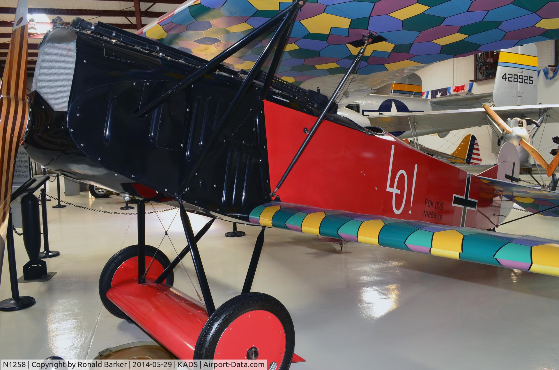 N1258, 1990 Fokker D-VII Replica C/N 1 (N1258), Cavanaugh Flight Museum, Addison, TX