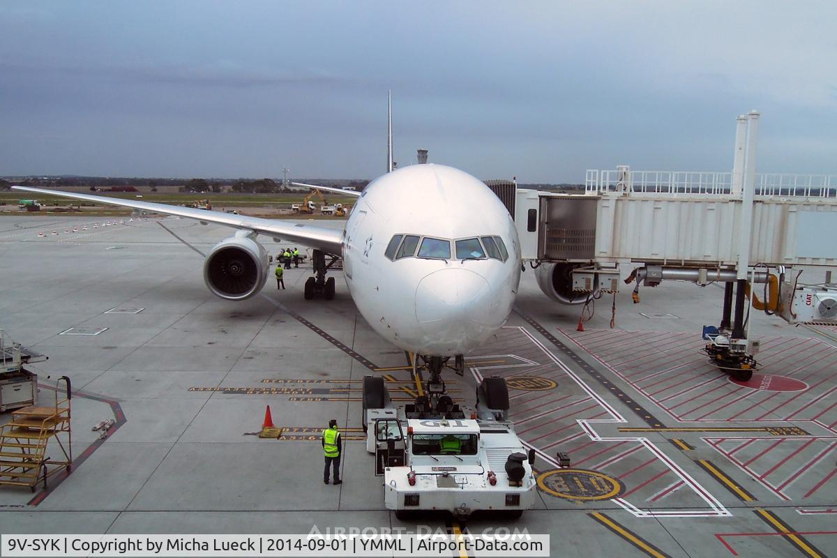 9V-SYK, 2005 Boeing 777-312 C/N 33375, At Tullamarine