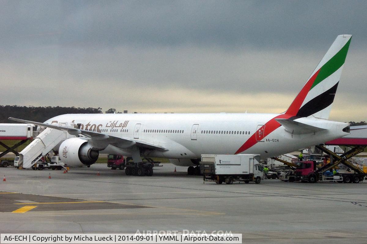 A6-ECH, 2008 Boeing 777-31H/ER C/N 35581, At Tullamarine