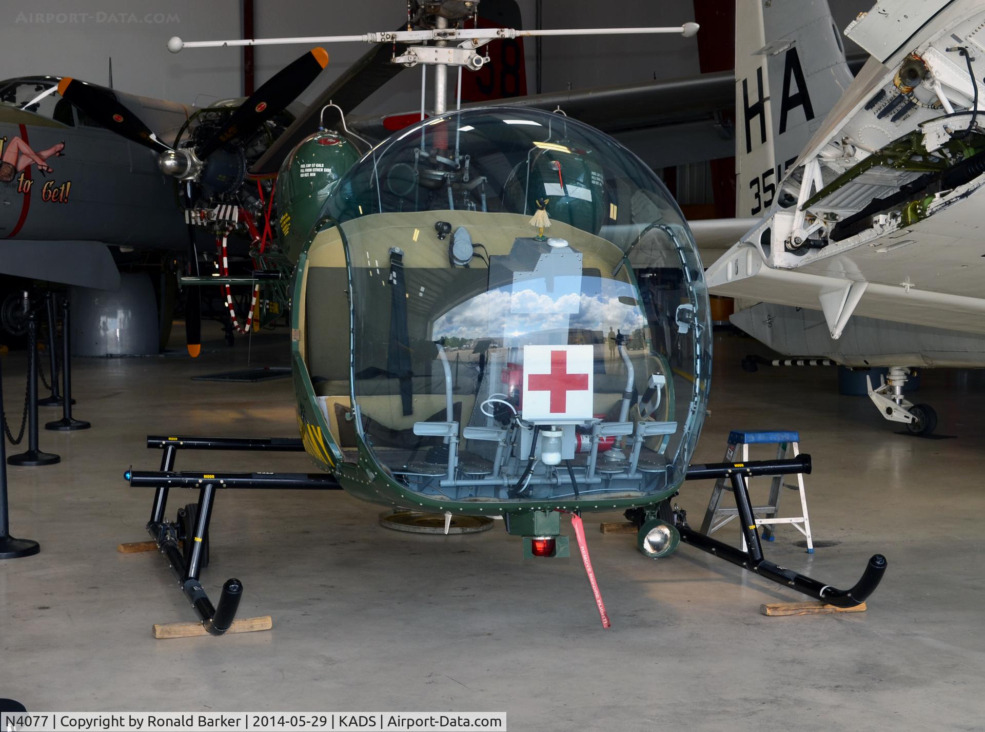 N4077, 1965 Bell 47G-3B-1 Sioux C/N 3473, Cavanaugh Flight Museum, Addison, TX