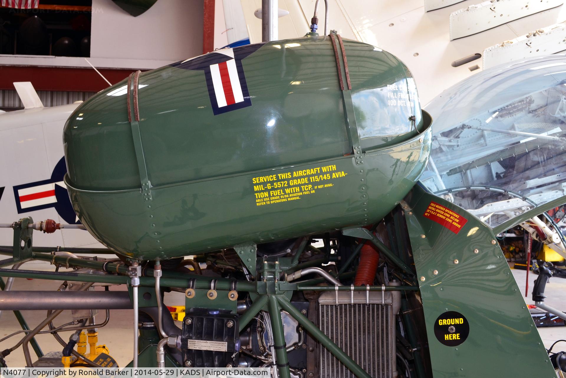 N4077, 1965 Bell 47G-3B-1 Sioux C/N 3473, Cavanaugh Flight Museum, Addison, TX