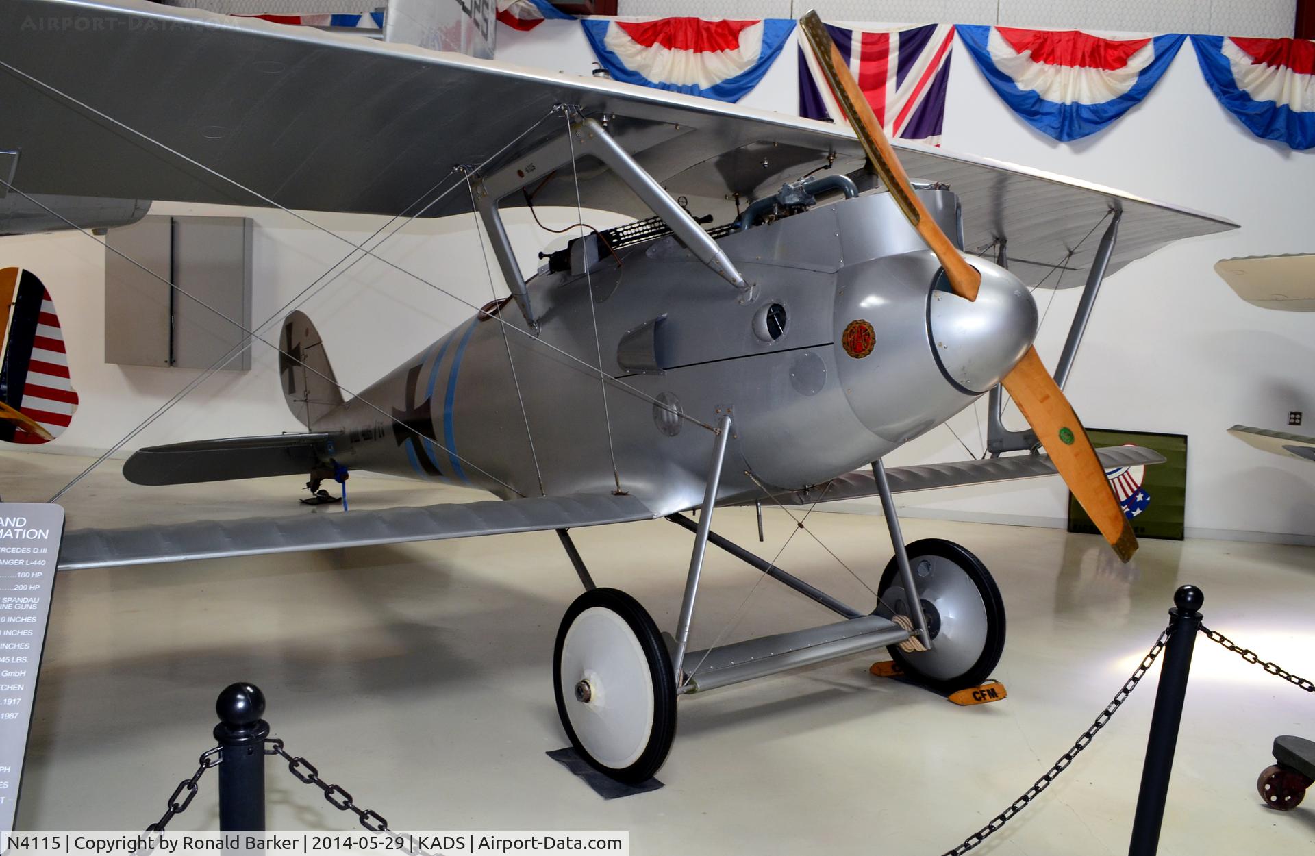N4115, 1987 Pfalz DIII Replica C/N 1, Cavanaugh Flight Museum, Addison, TX