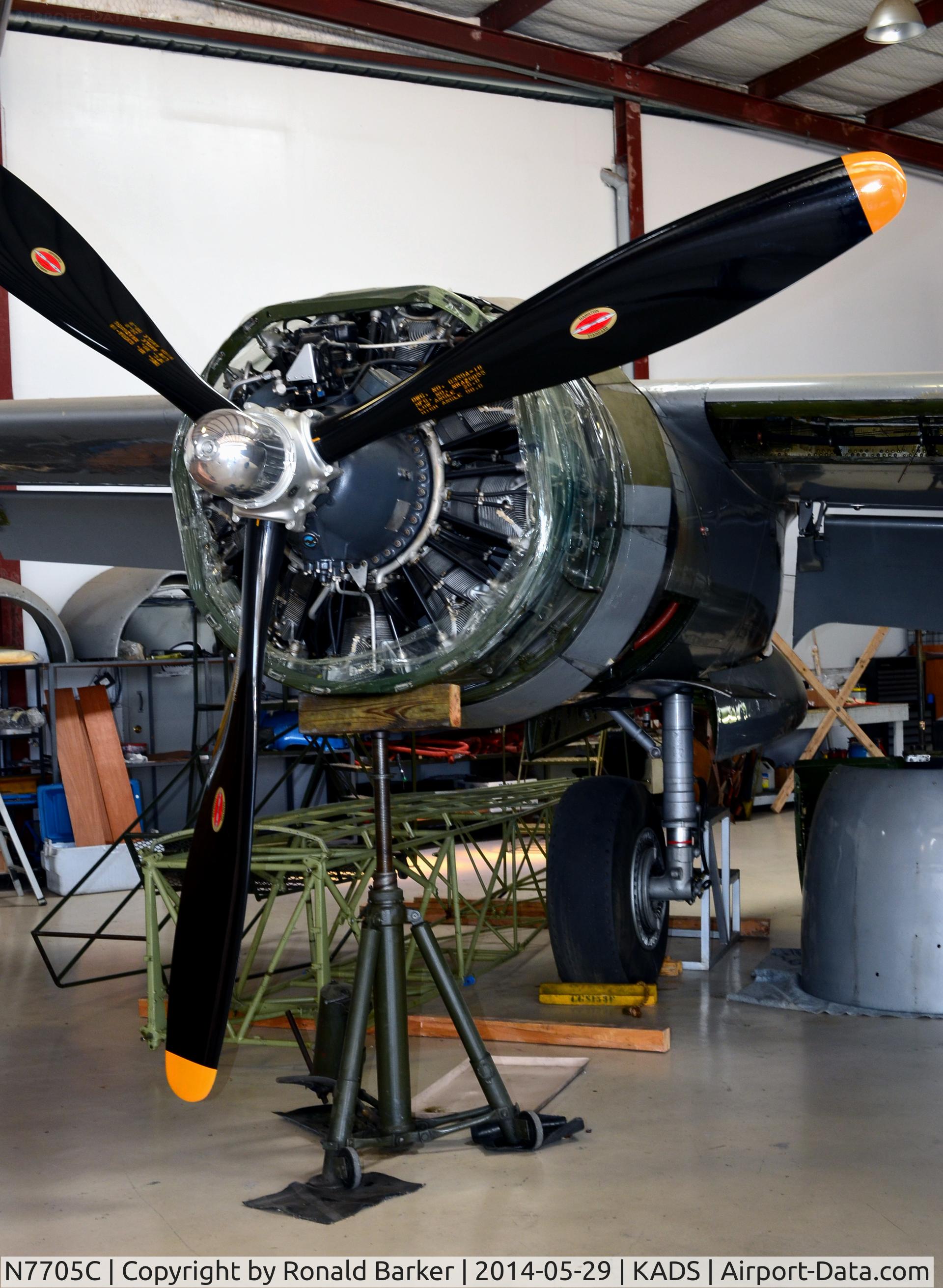 N7705C, 1944 Douglas A-26C Invader C/N 28989, Right engine, Cavanaugh Flight Museum, Addison, TX