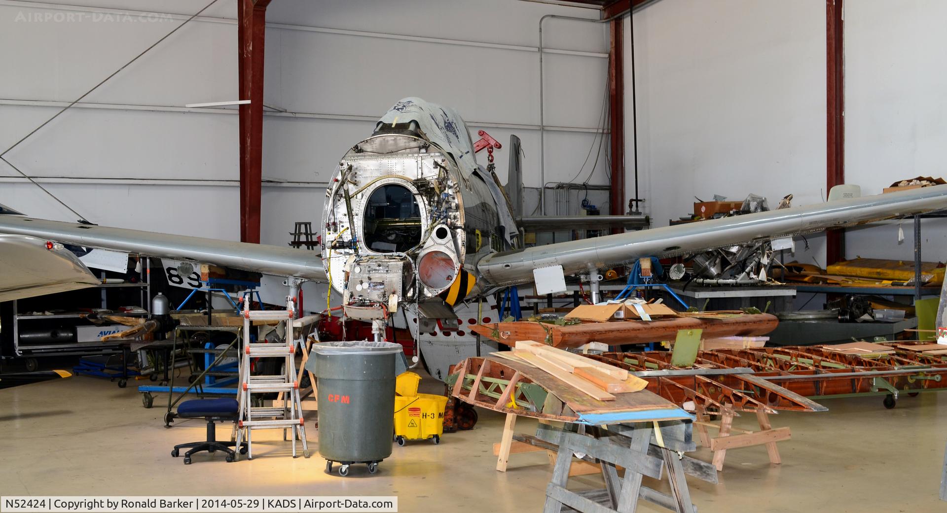 N52424, 1954 North American T-28B Trojan C/N 200-152 (137789), Under maintenance, Cavanaugh Flight Museum, Addison, TX