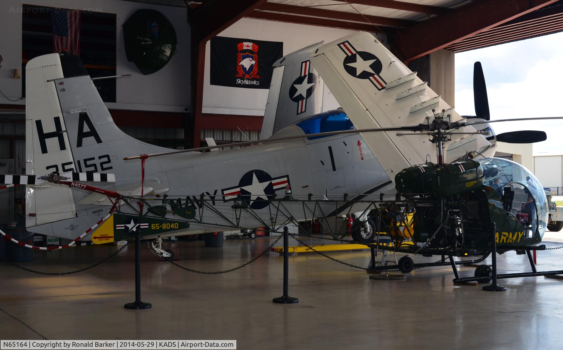 N65164, 1955 Douglas EA-1E Skyraider AD-5W C/N 55-471DH, Cavanaugh Flight Museum, Addison, TX
