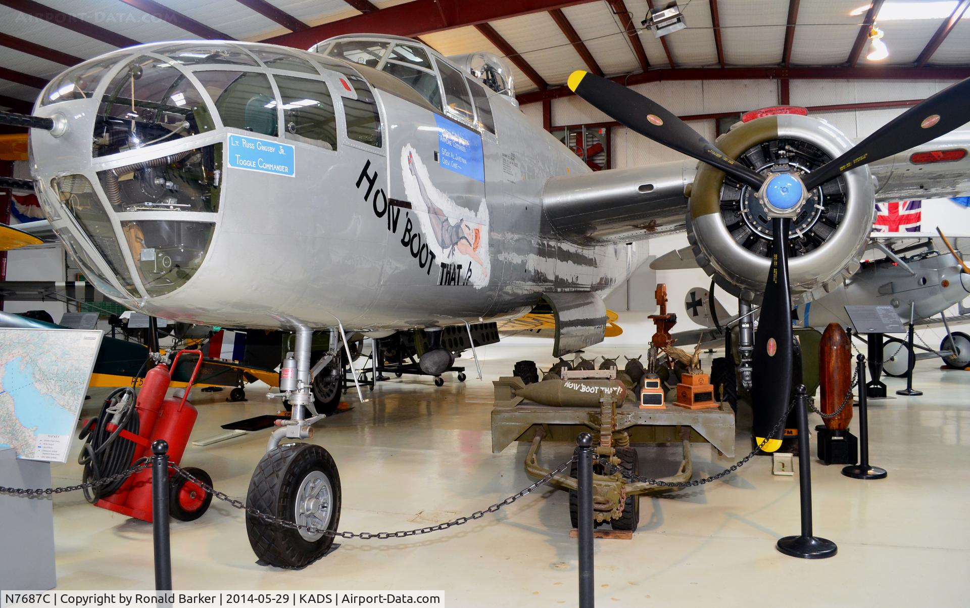 N7687C, 1944 North American TB-25N Mitchell C/N 108-32200, Cavanaugh Flight Museum, Addison, TX