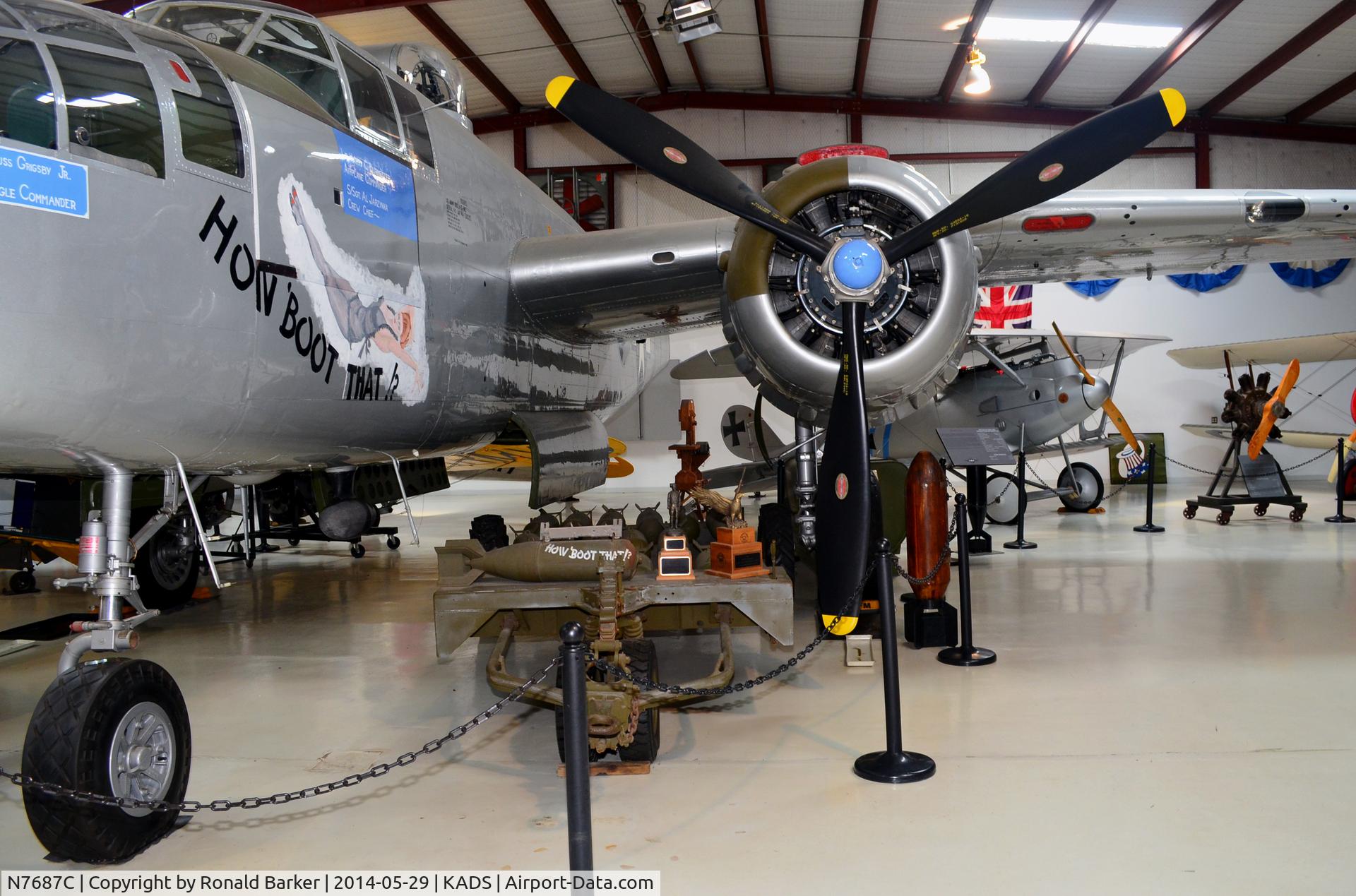 N7687C, 1944 North American TB-25N Mitchell C/N 108-32200, Cavanaugh Flight Museum, Addison, TX