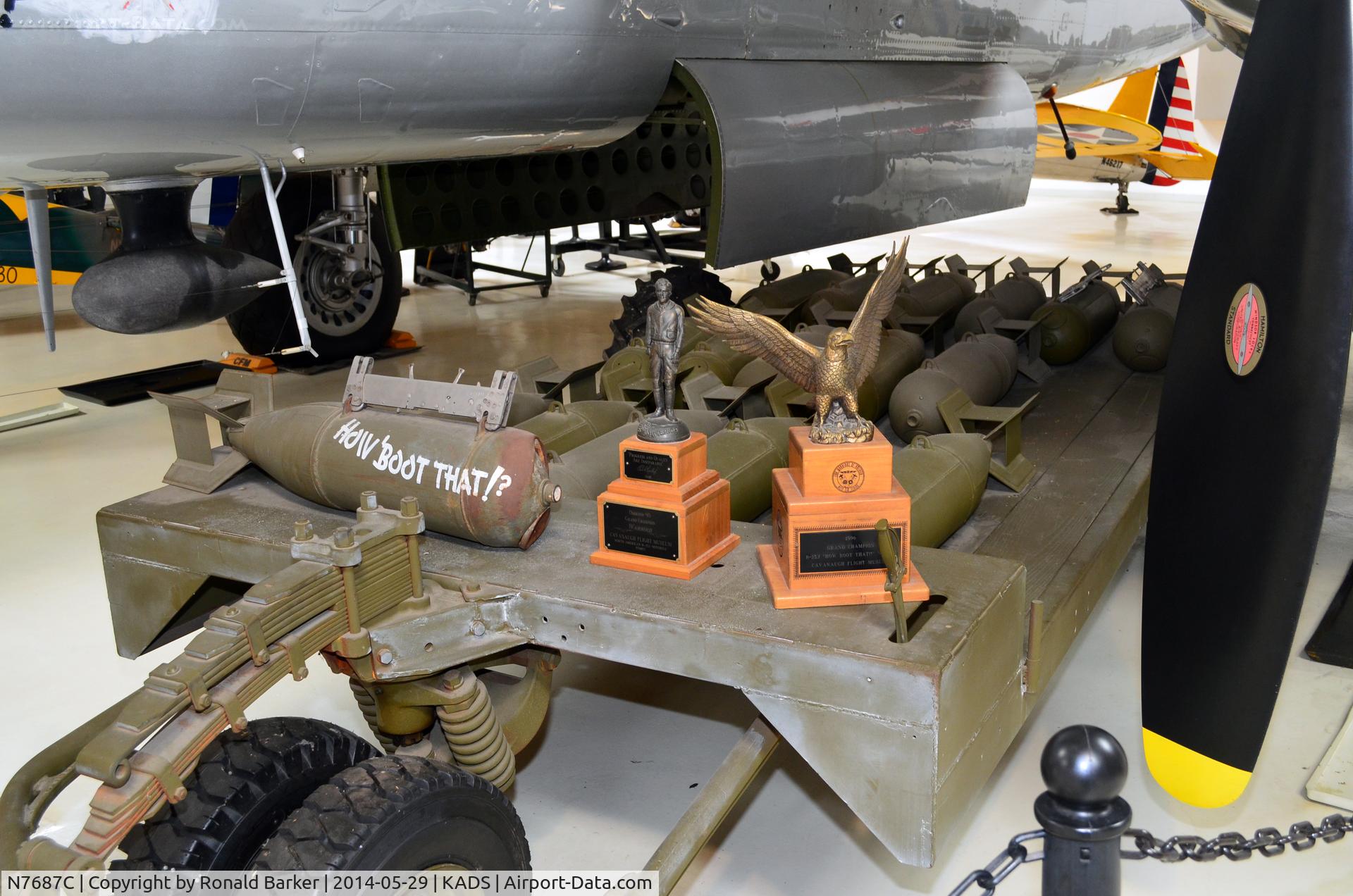 N7687C, 1944 North American TB-25N Mitchell C/N 108-32200, Bombs with the aircraft, Cavanaugh Flight Museum., Addison,  TX