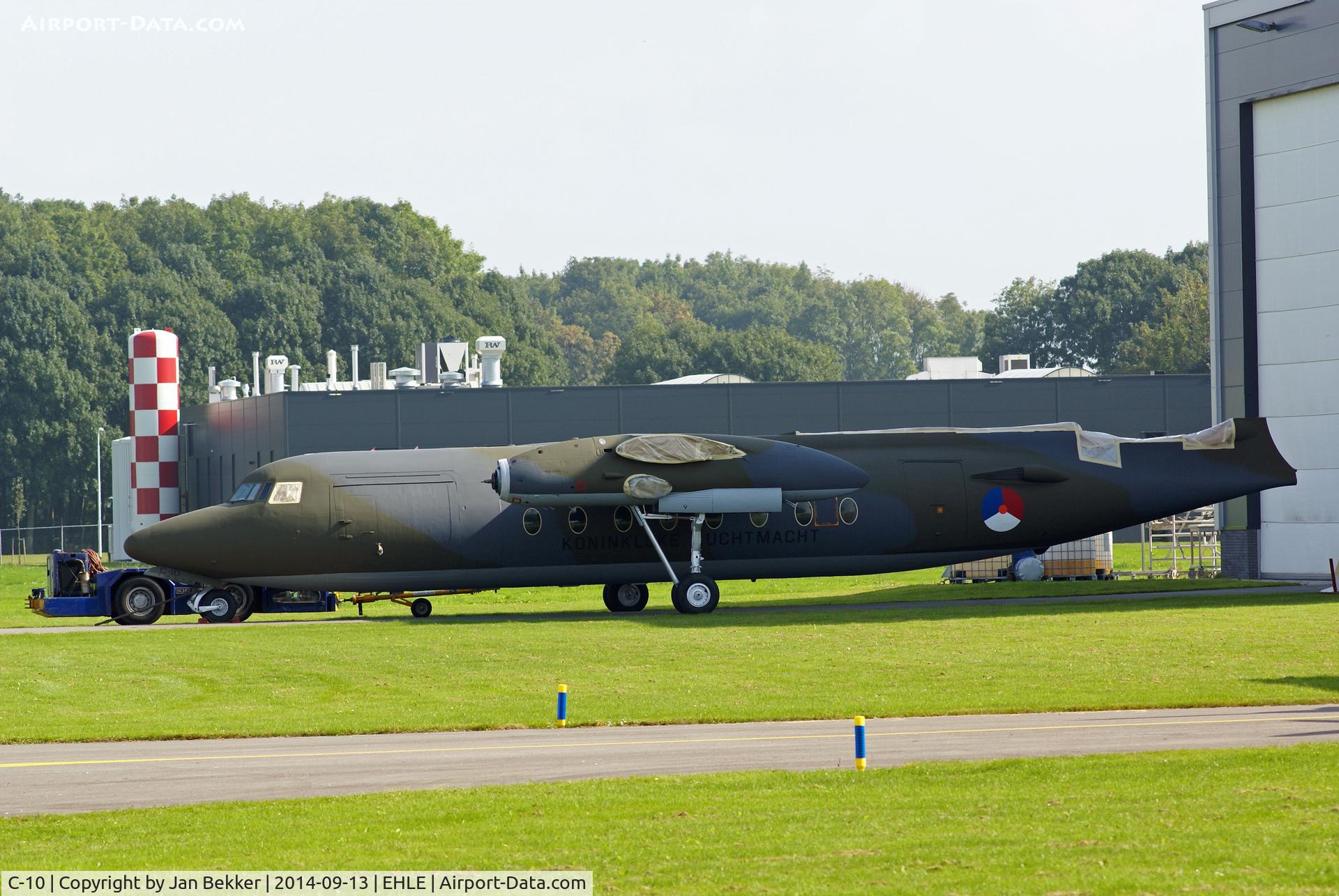 C-10, 1960 Fokker F-27-300M Troopship C/N 10160, After the repaint ready for transport to the museum in Soesterberg.