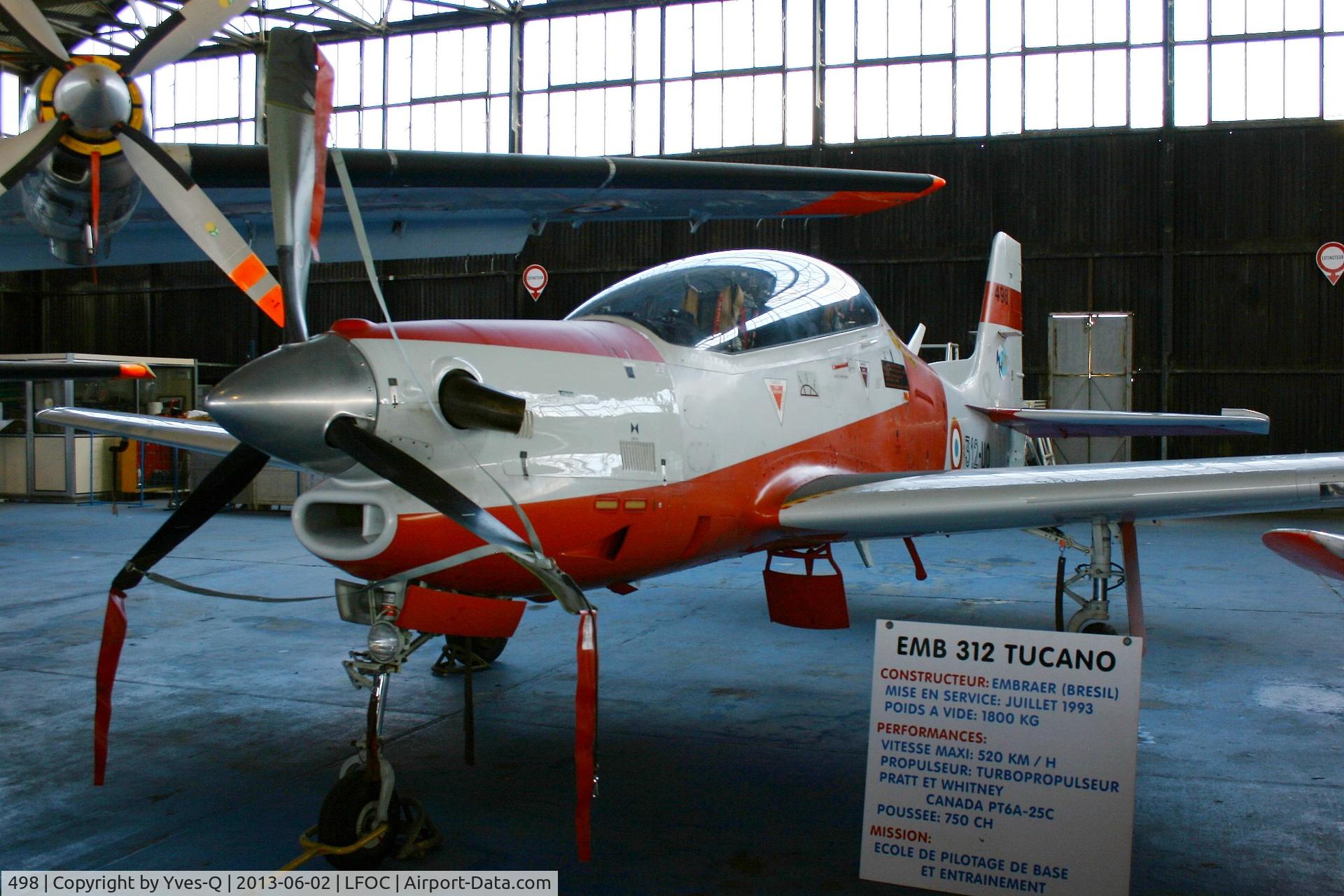 498, Embraer EMB-312F Tucano C/N 312498, Embraer EMB-312F Tucano, Canopée Museum Châteaudun Air Base 279 (LFOC)