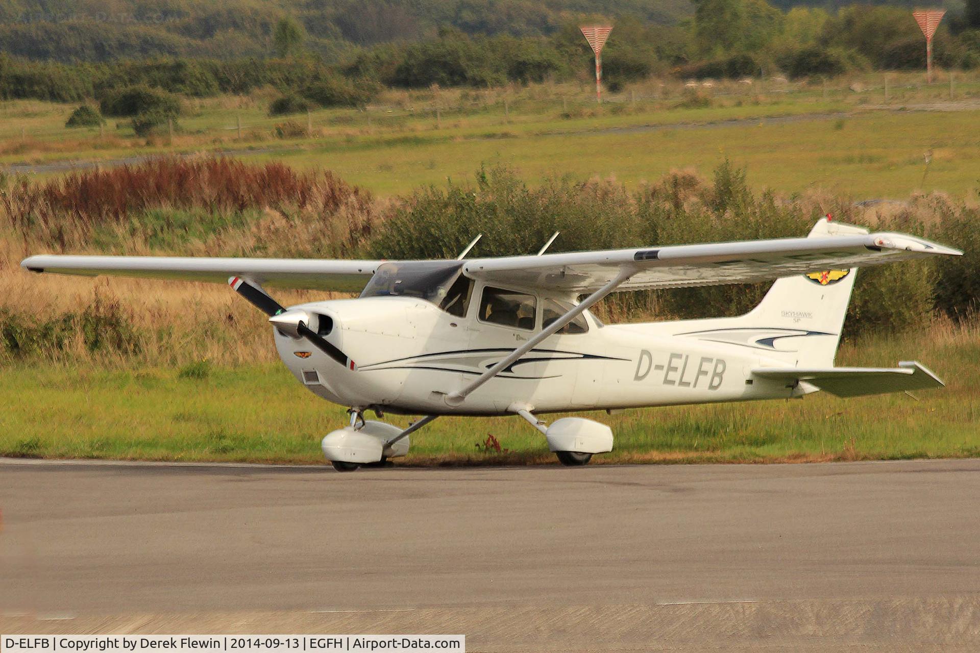 D-ELFB, 2005 Cessna 172S Skyhawk SP C/N 172S9837, Visiting Skyhawk, Grimbergen Aero Club Belgium based, seen by the pumps at EGFH.