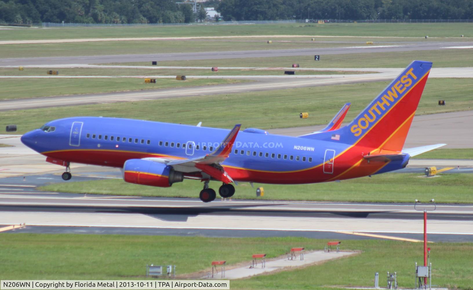 N206WN, 2005 Boeing 737-7H4 C/N 34011, Southwest 737-700