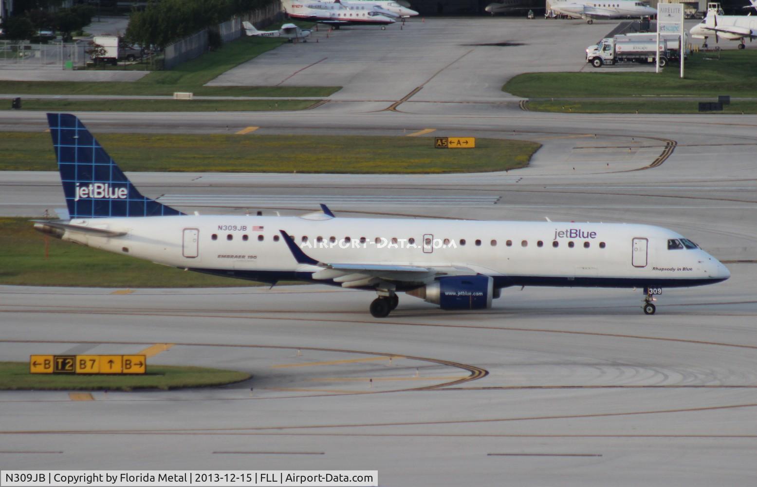N309JB, Embraer ERJ-190-100 IGW 190AR C/N 19000289, Jet Blue E190