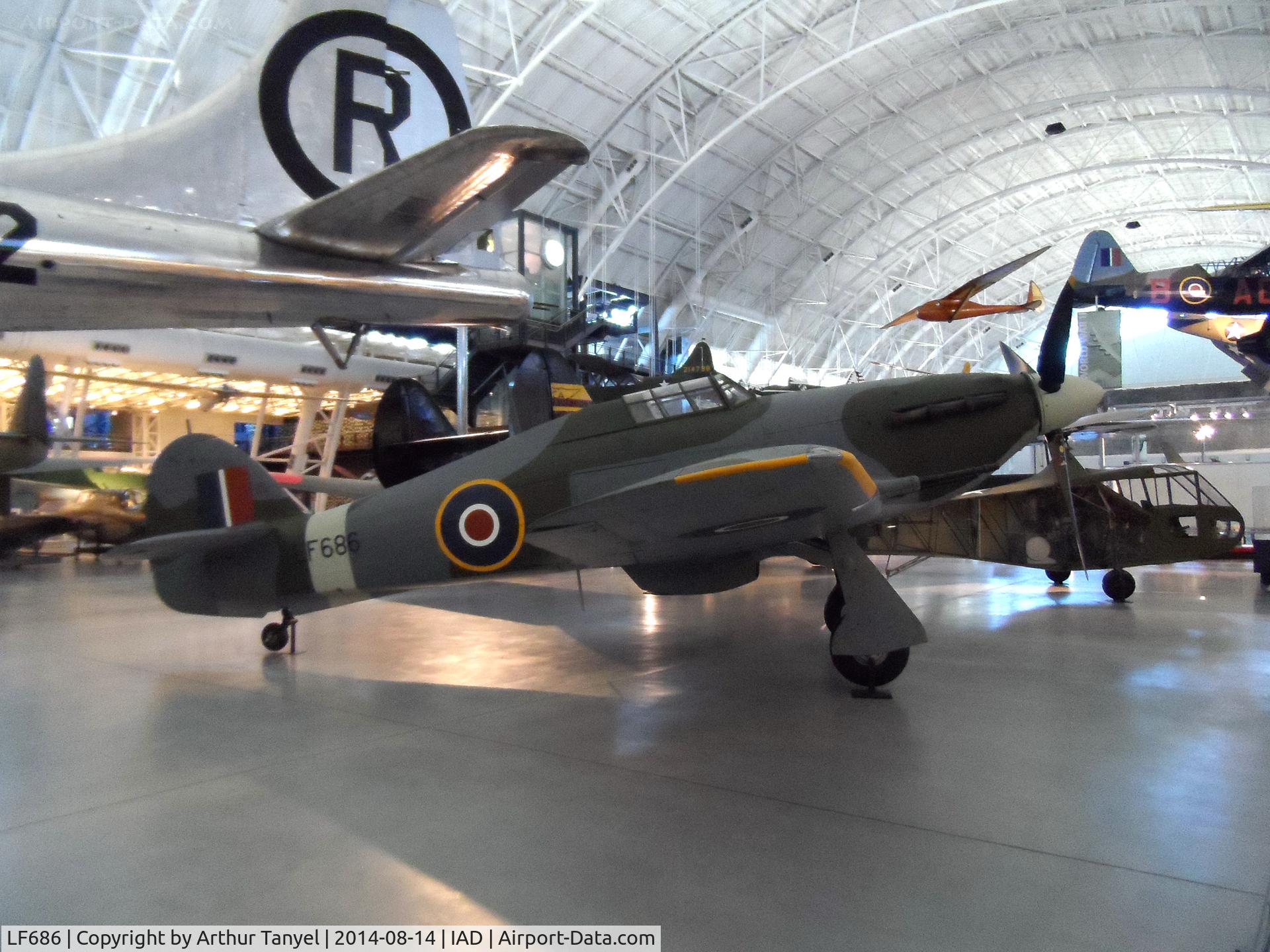 LF686, Hawker Hurricane IIC C/N Not found LF686, On display @ the Udvar-Hazy Center