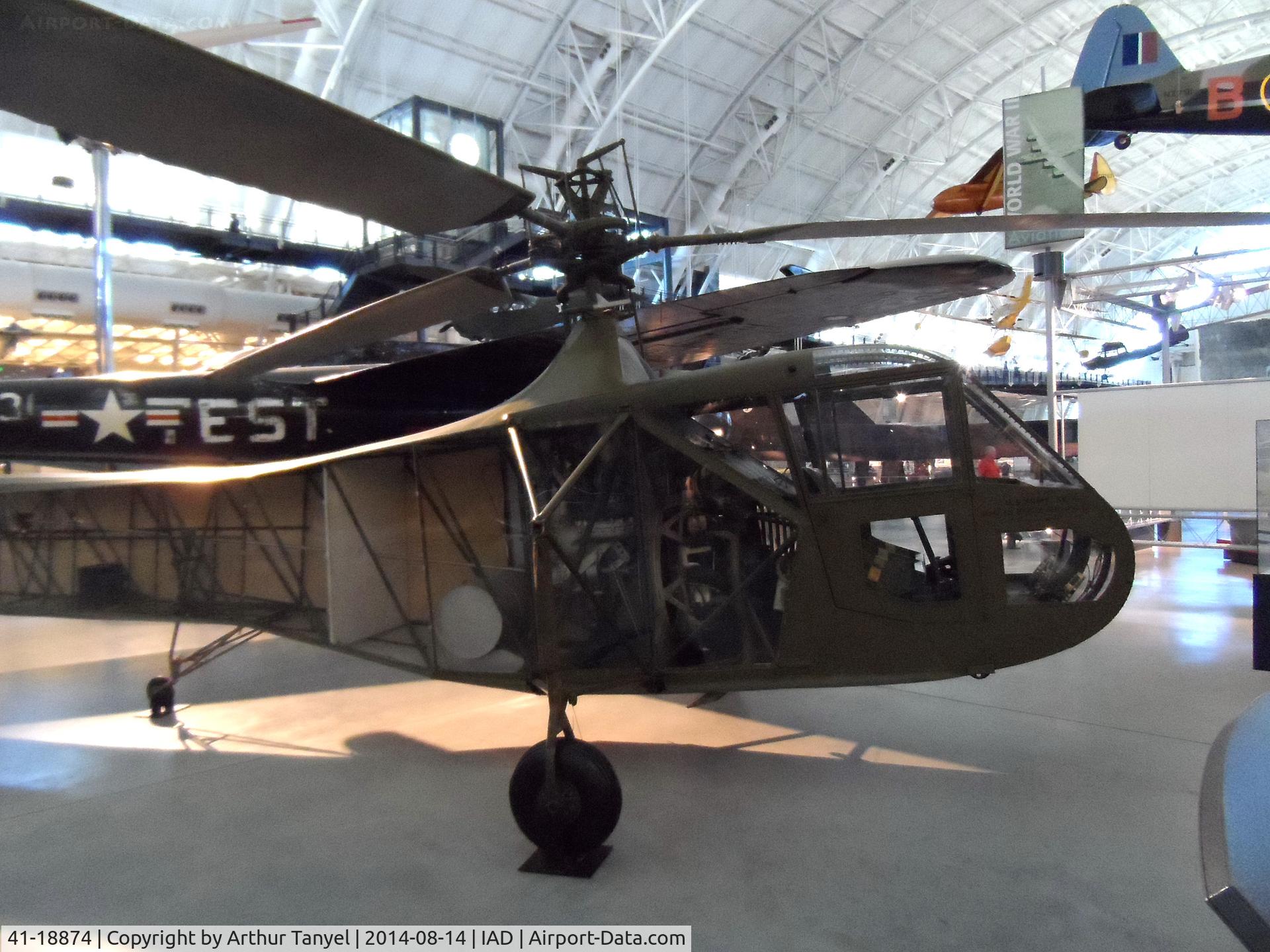 41-18874, 1942 Vought-Sikorsky XR-4C C/N 18874, On display @ the Udvar-Hazy Center