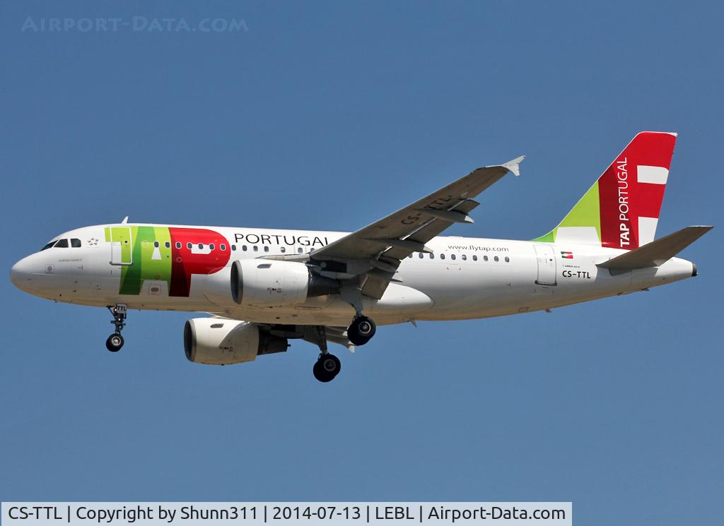 CS-TTL, 1999 Airbus A319-111 C/N 1100, Landing rwy 25R
