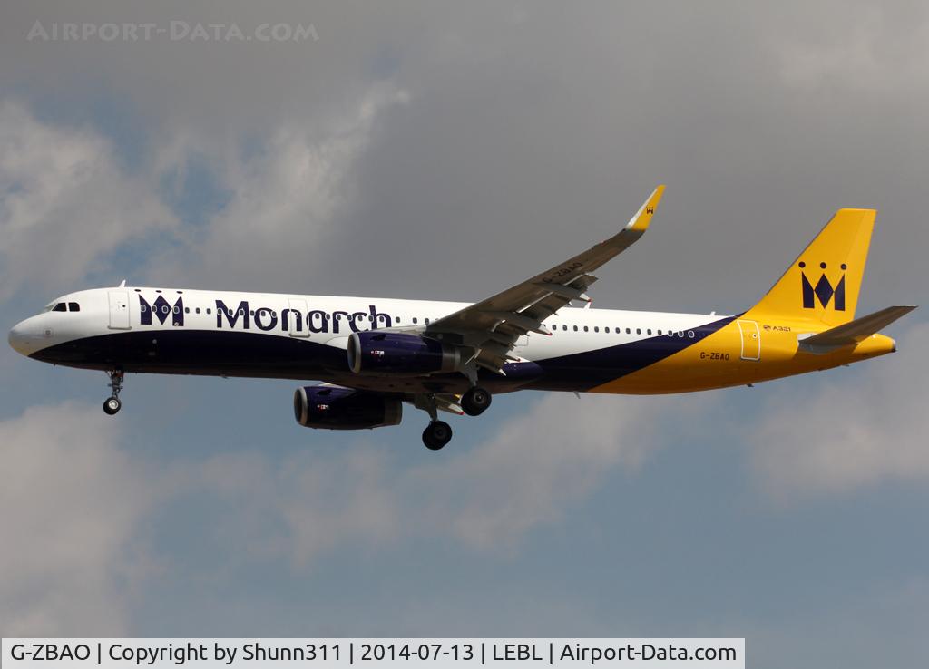 G-ZBAO, 2014 Airbus A321-231 C/N 6126, Landing rwy 25R