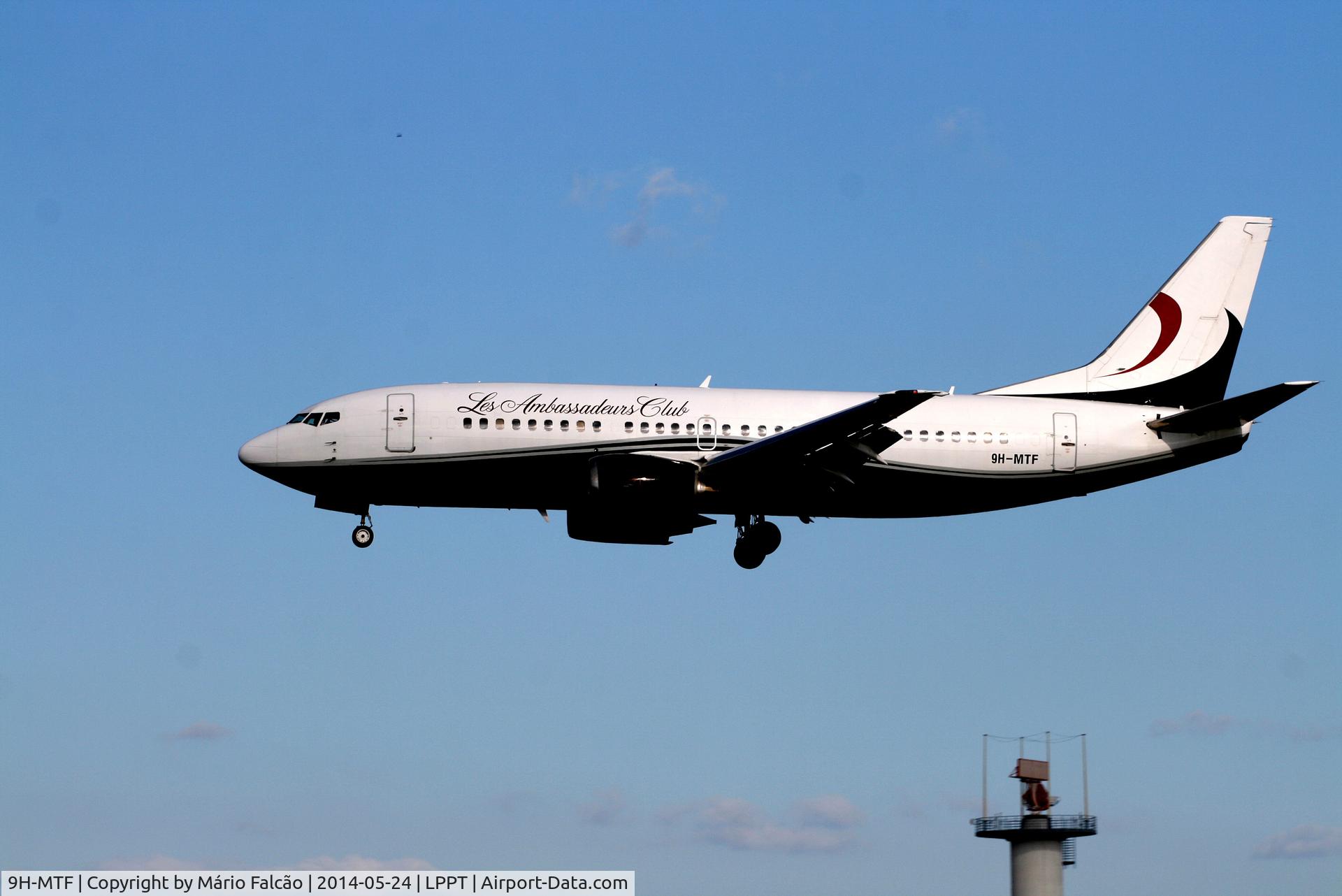 9H-MTF, 1987 Boeing 737-329 C/N 23774, Landing at Lisbon airport (champions league final)