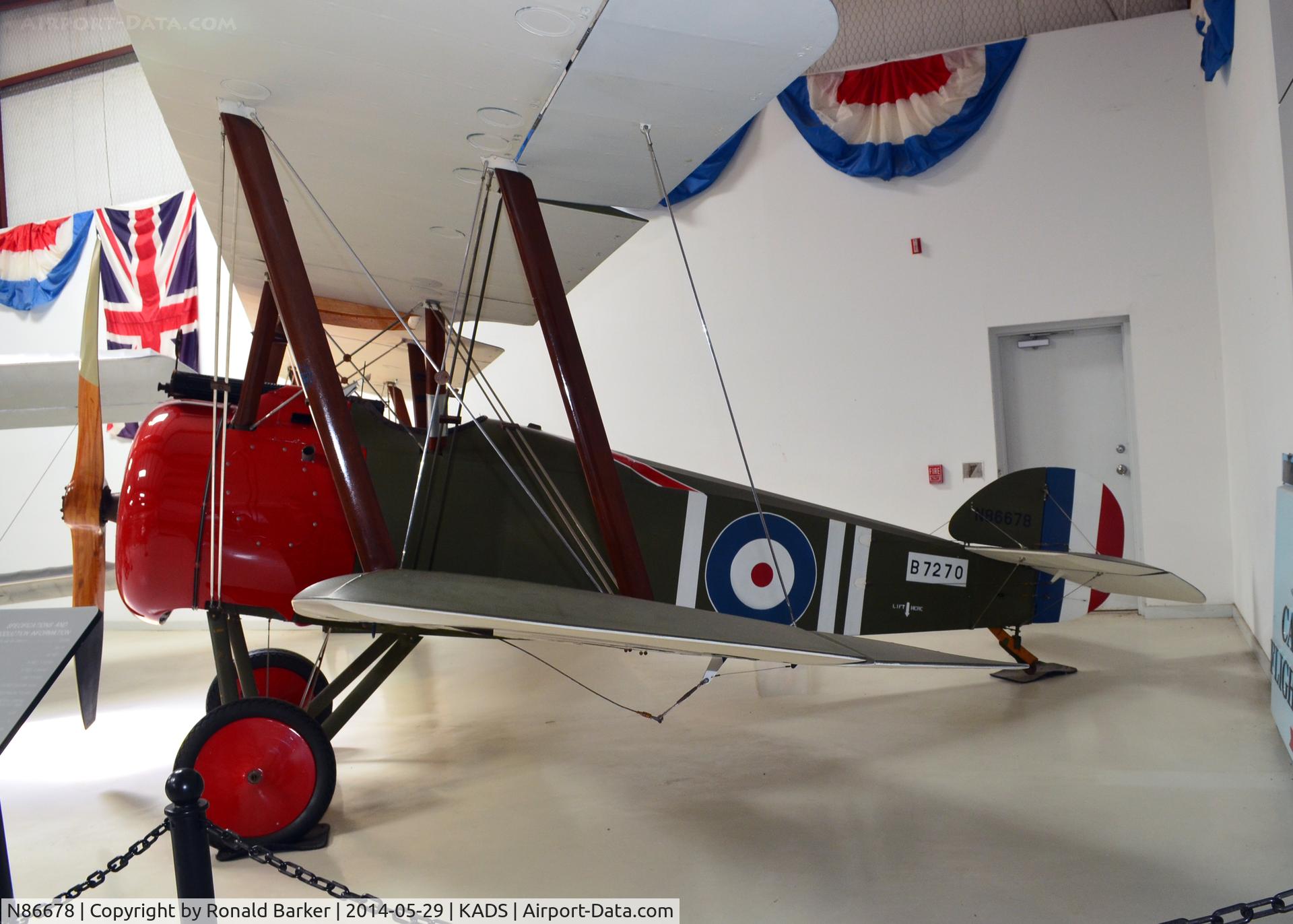 N86678, 1968 Sopwith F.1 Camel Replica C/N DS-100, Cavanaugh Flight Museum, Addison, TX