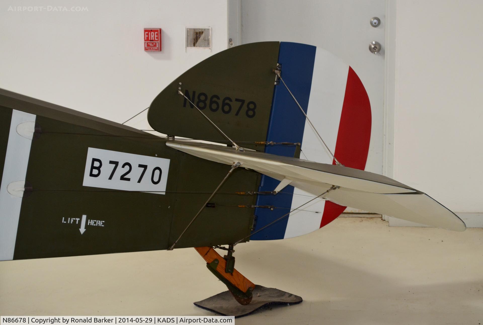 N86678, 1968 Sopwith F.1 Camel Replica C/N DS-100, Cavanaugh Flight Museum, Addison, TX