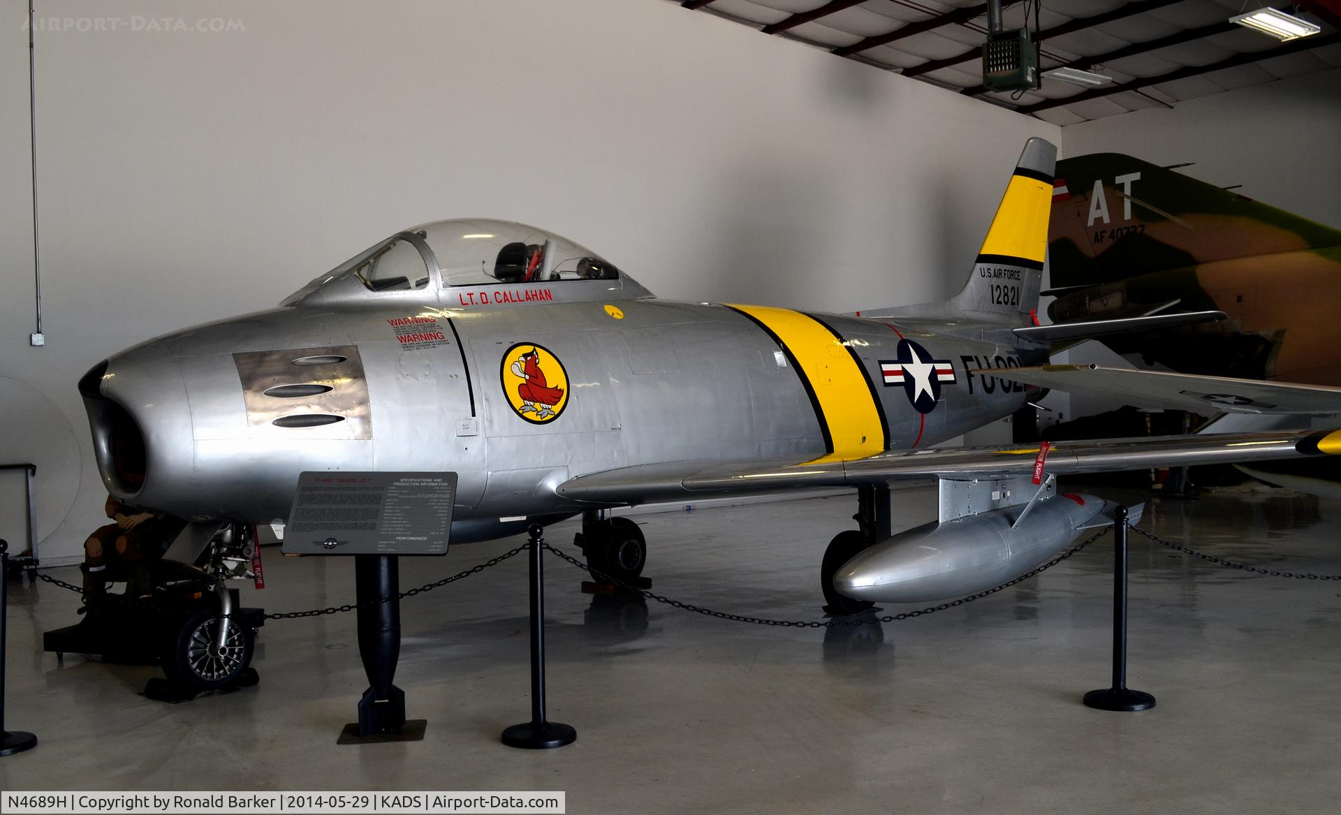 N4689H, 1954 Canadair CL-13 Sabre 5 C/N 1083, Cavanaugh Flight Museum, Addison, TX