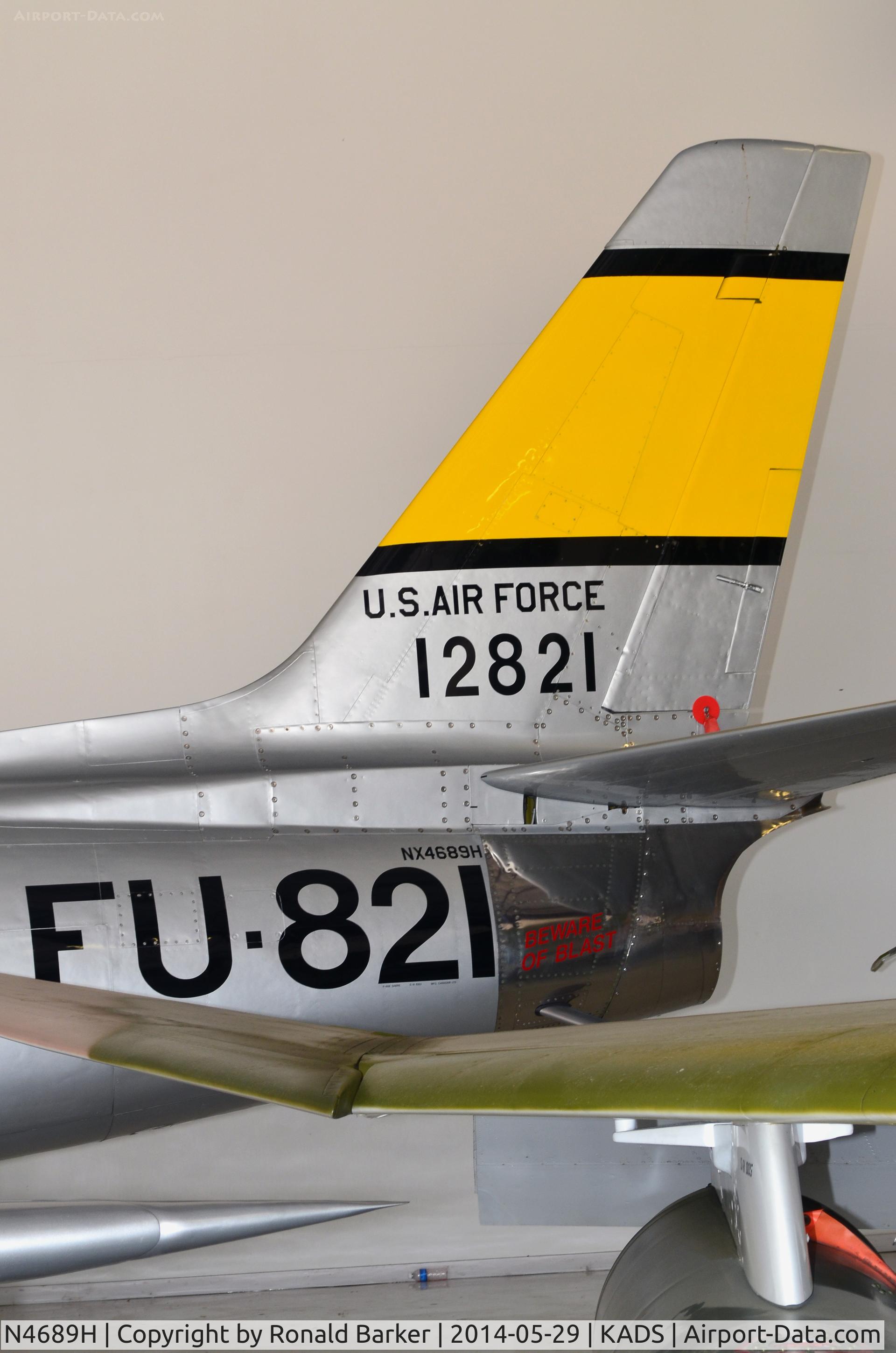N4689H, 1954 Canadair CL-13 Sabre 5 C/N 1083, Cavanaugh Flight Museum, Addison, TX