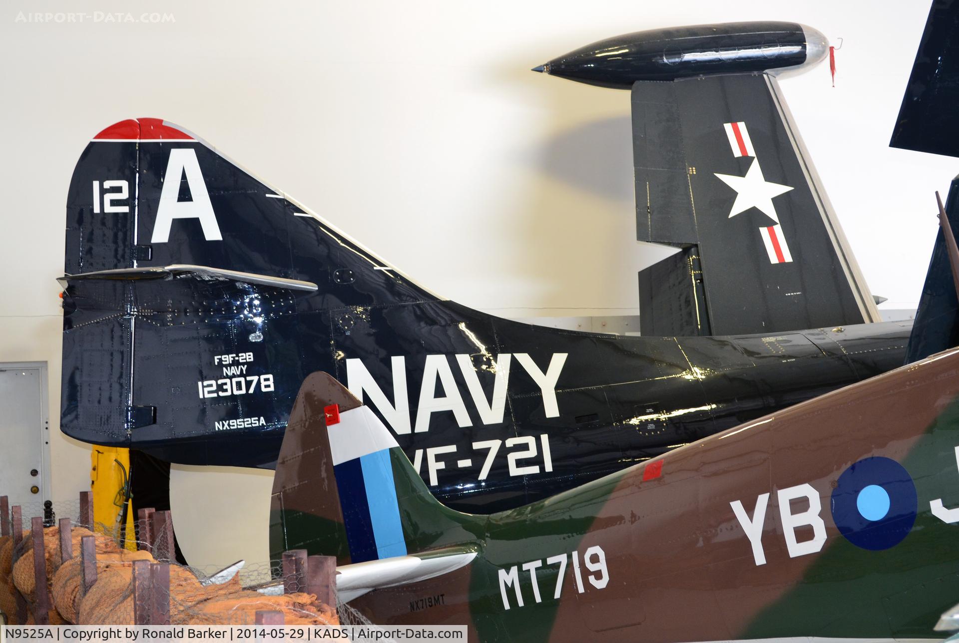 N9525A, 1952 Grumman F9F-2 Panther C/N Not found 123078, Cavanaugh Flight Museum, Addison, TX