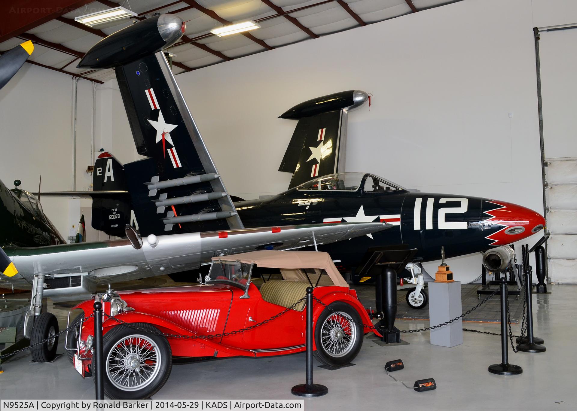 N9525A, 1952 Grumman F9F-2 Panther C/N Not found 123078, Cavanaugh Flight Museum, Addison, TX