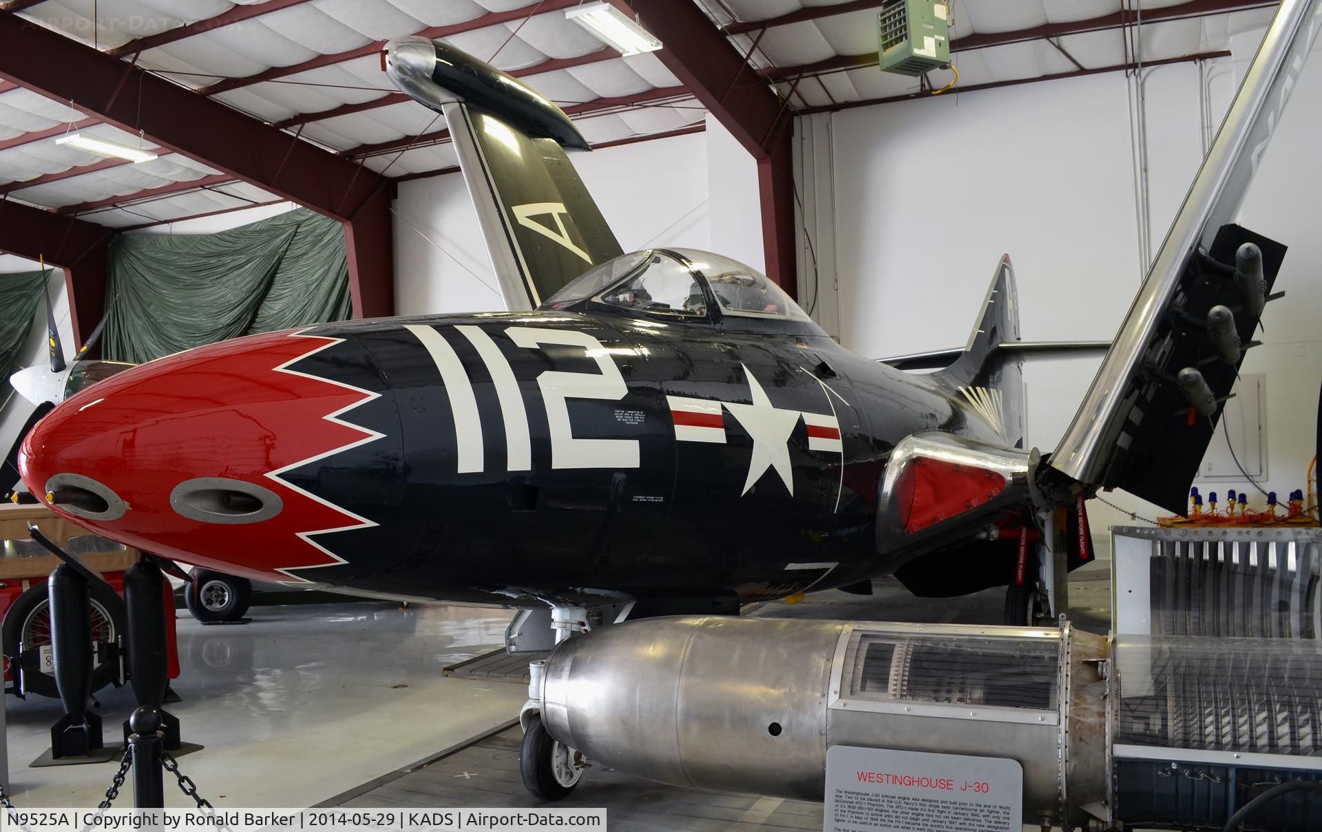 N9525A, 1952 Grumman F9F-2 Panther C/N Not found 123078, Cavanaugh Flight Museum, Addison, TX