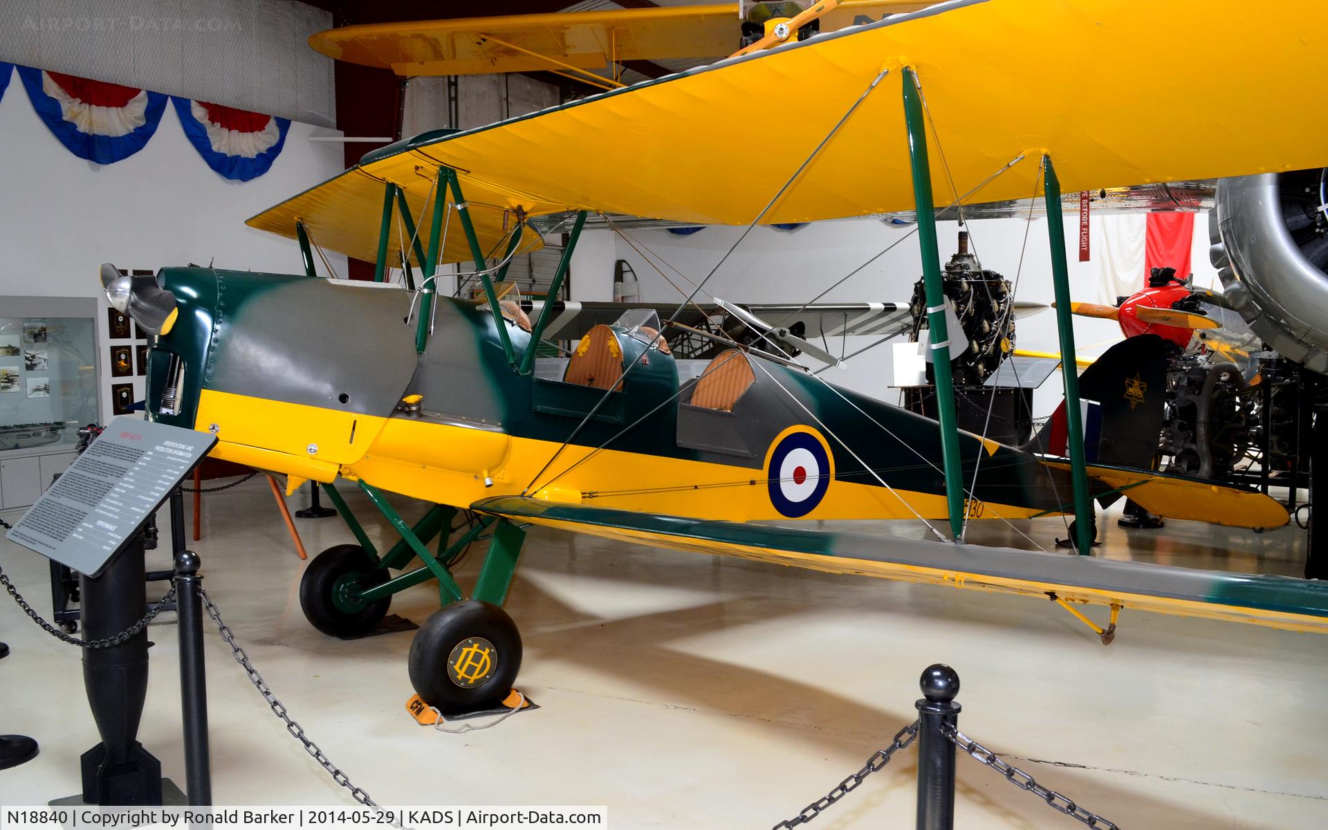 N18840, 1981 De Havilland Canada DH-82C Tiger Moth C/N DHC1317, Cavanaugh Flight Museum, Addison, TX