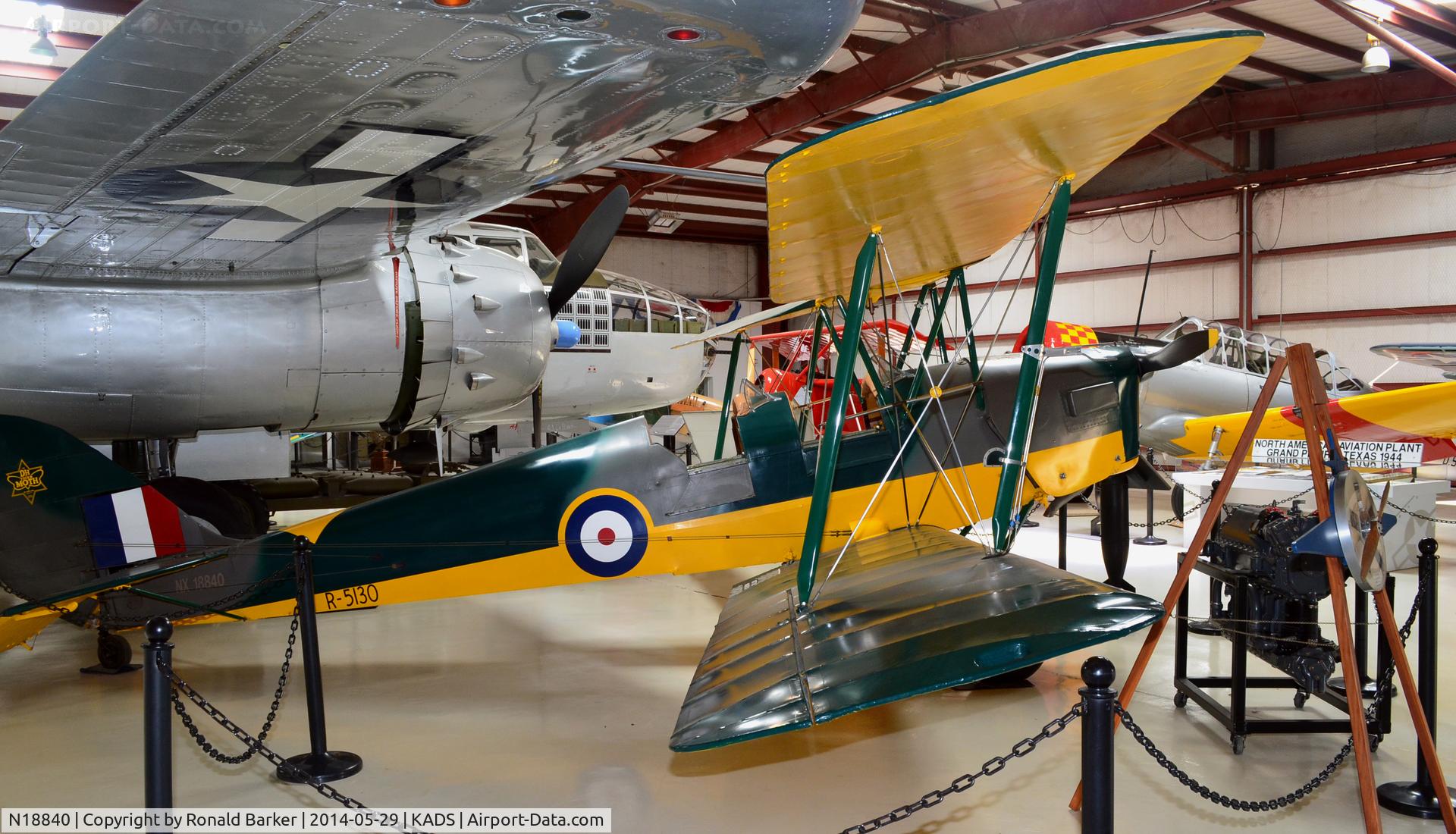 N18840, 1981 De Havilland Canada DH-82C Tiger Moth C/N DHC1317, Cavanaugh Flight Museum, Addison, TX